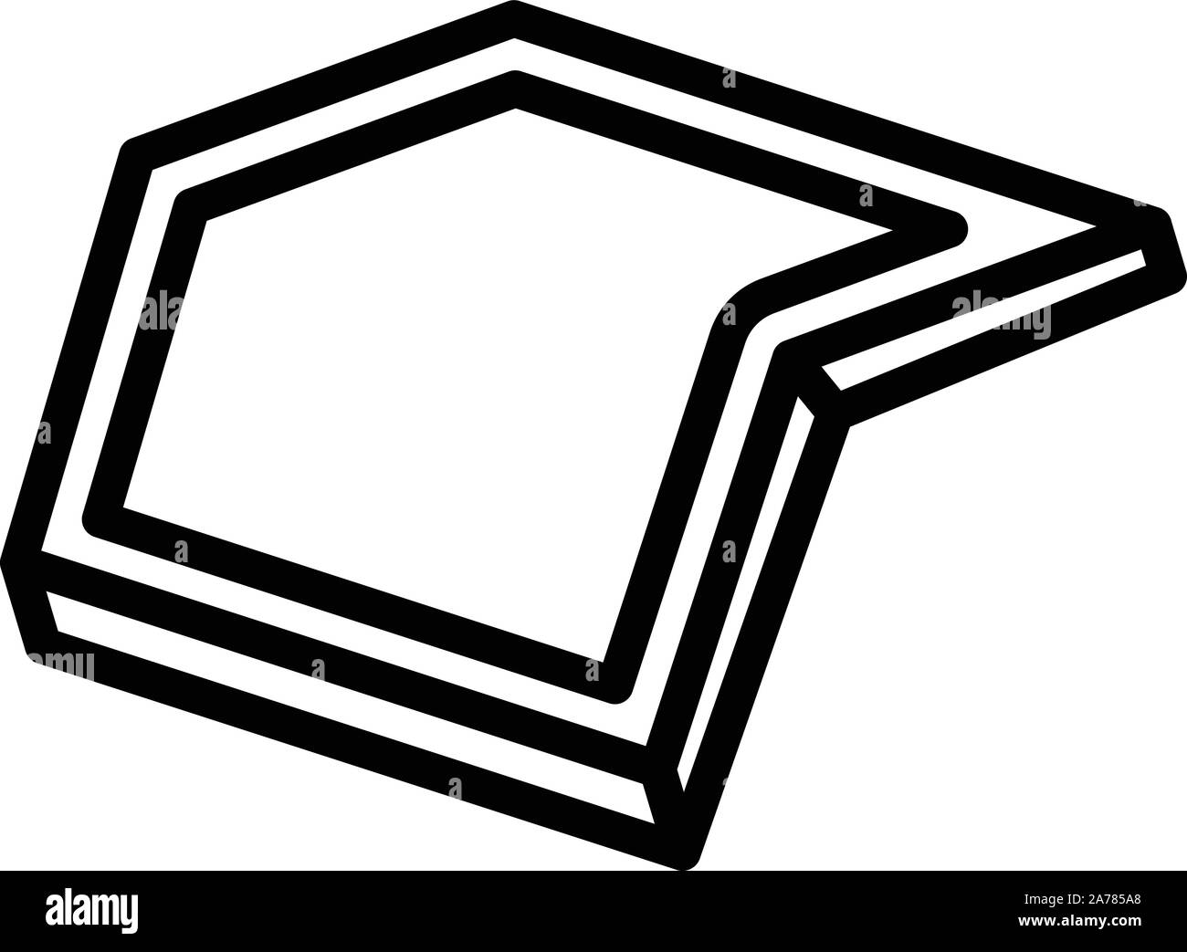Smart pieghevole icona telefono, stile contorno Illustrazione Vettoriale