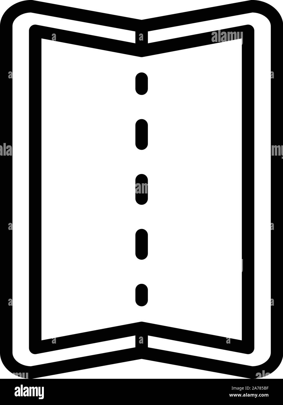 Schermo pieghevole icona, stile contorno Illustrazione Vettoriale