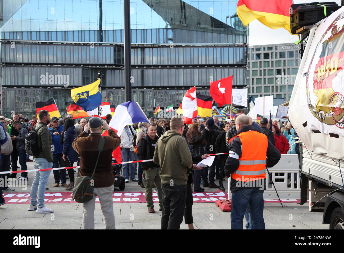 "Wir für Deutschland " Demo in Berlin am 3.10.2019 Foto Stock