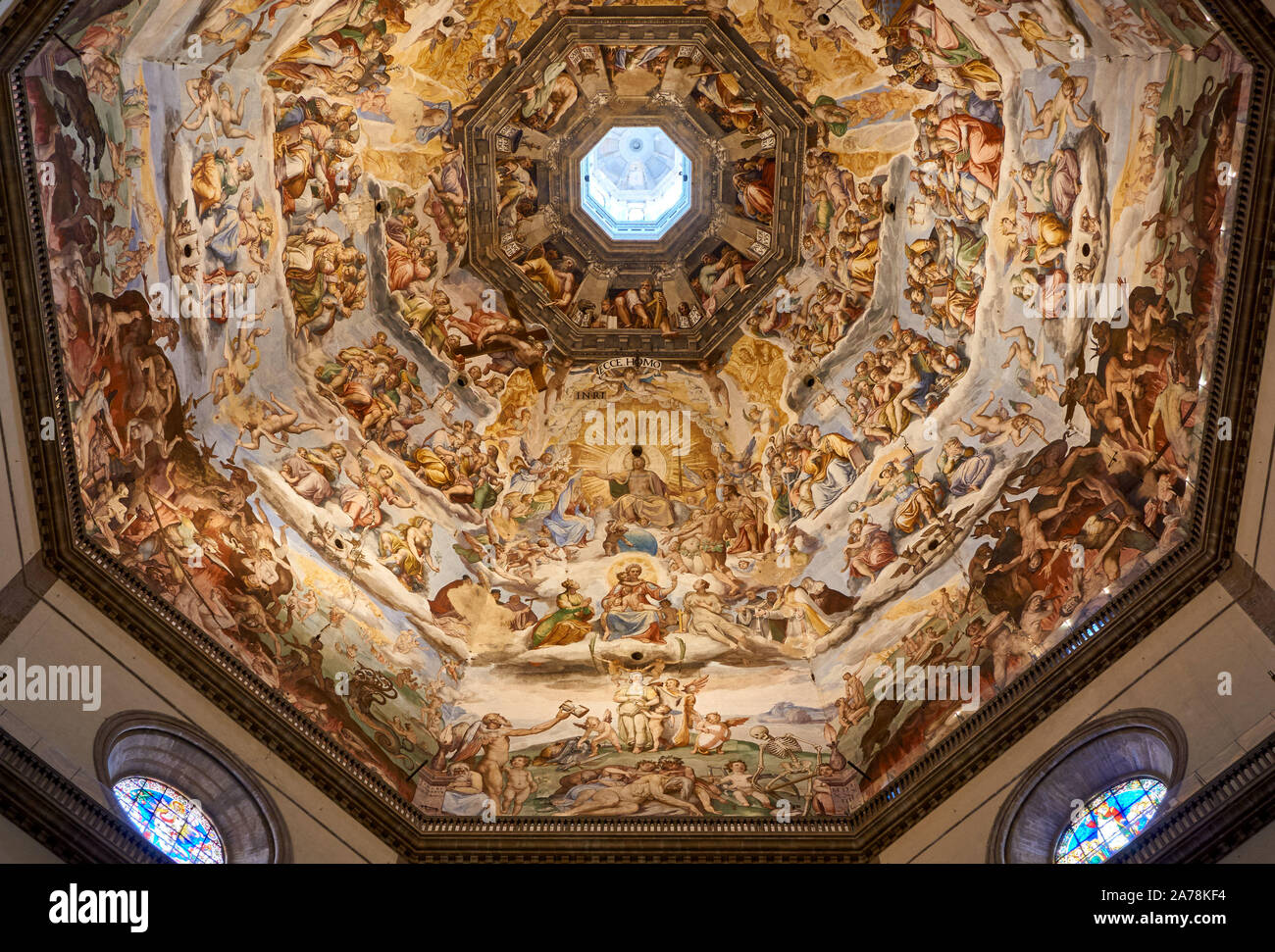 Soffitto Duomo Cattedrale di Santa Maria del Fiore a Firenze Italia Foto Stock