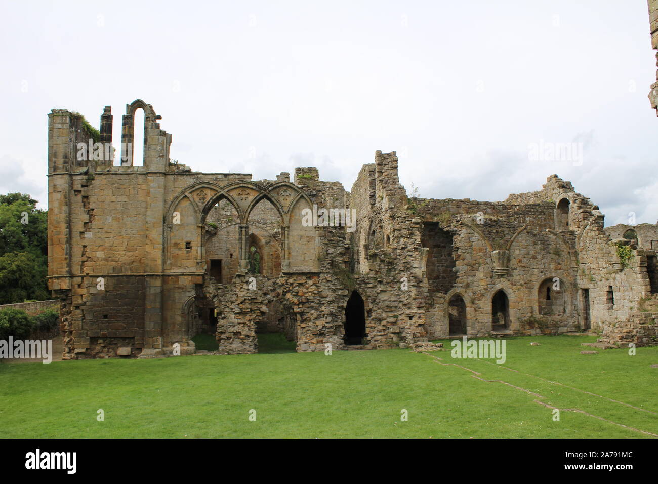 Easby Abbey rovine Foto Stock