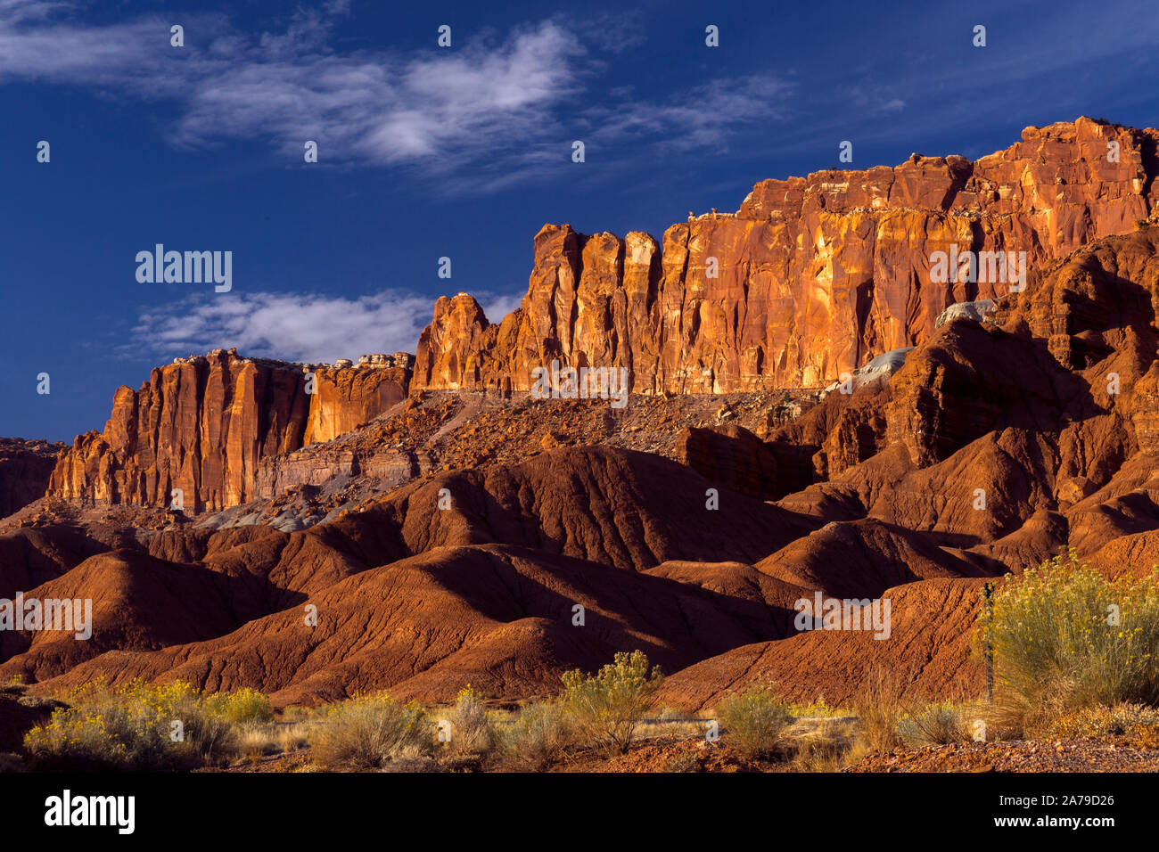 Capital Reef National Park nel sud dello Utah. Storico insediamento Mormone Foto Stock