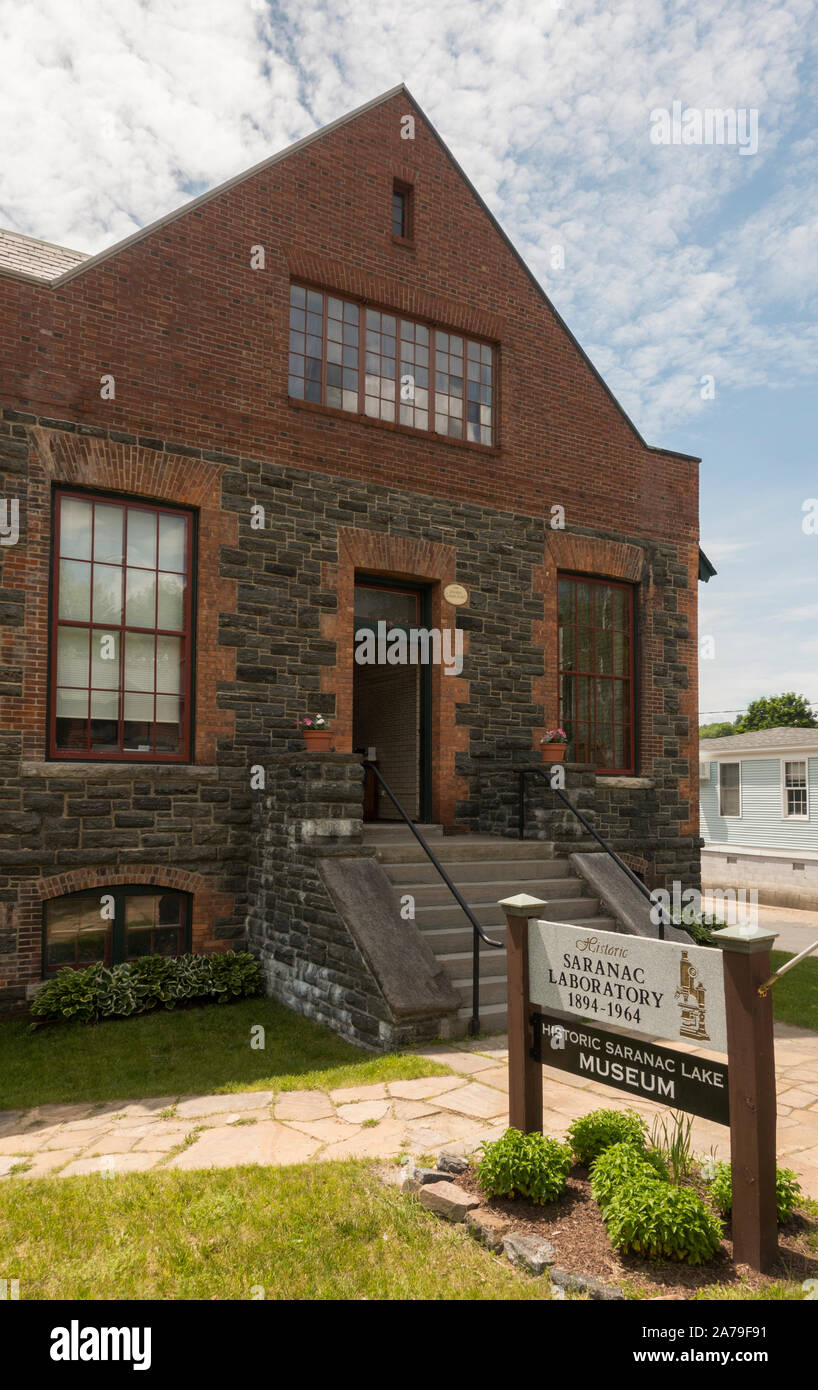 Saranac Laboratory Museum a Lake Saranac New York Foto Stock