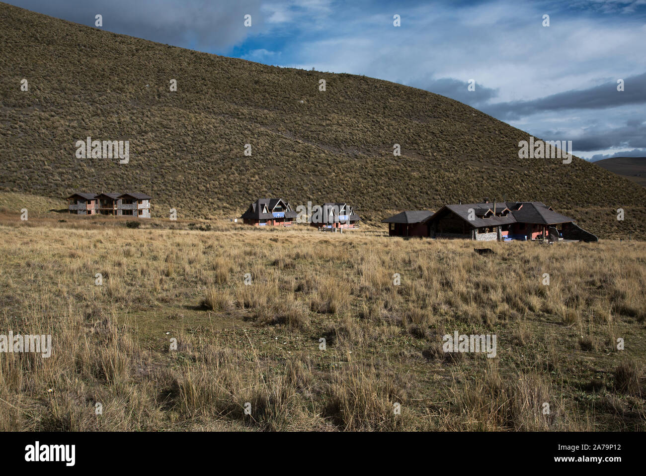 Chimborazo Lodge at 3970 m ai piedi del Vulcano Chimborazo in Ecuador. Foto Stock