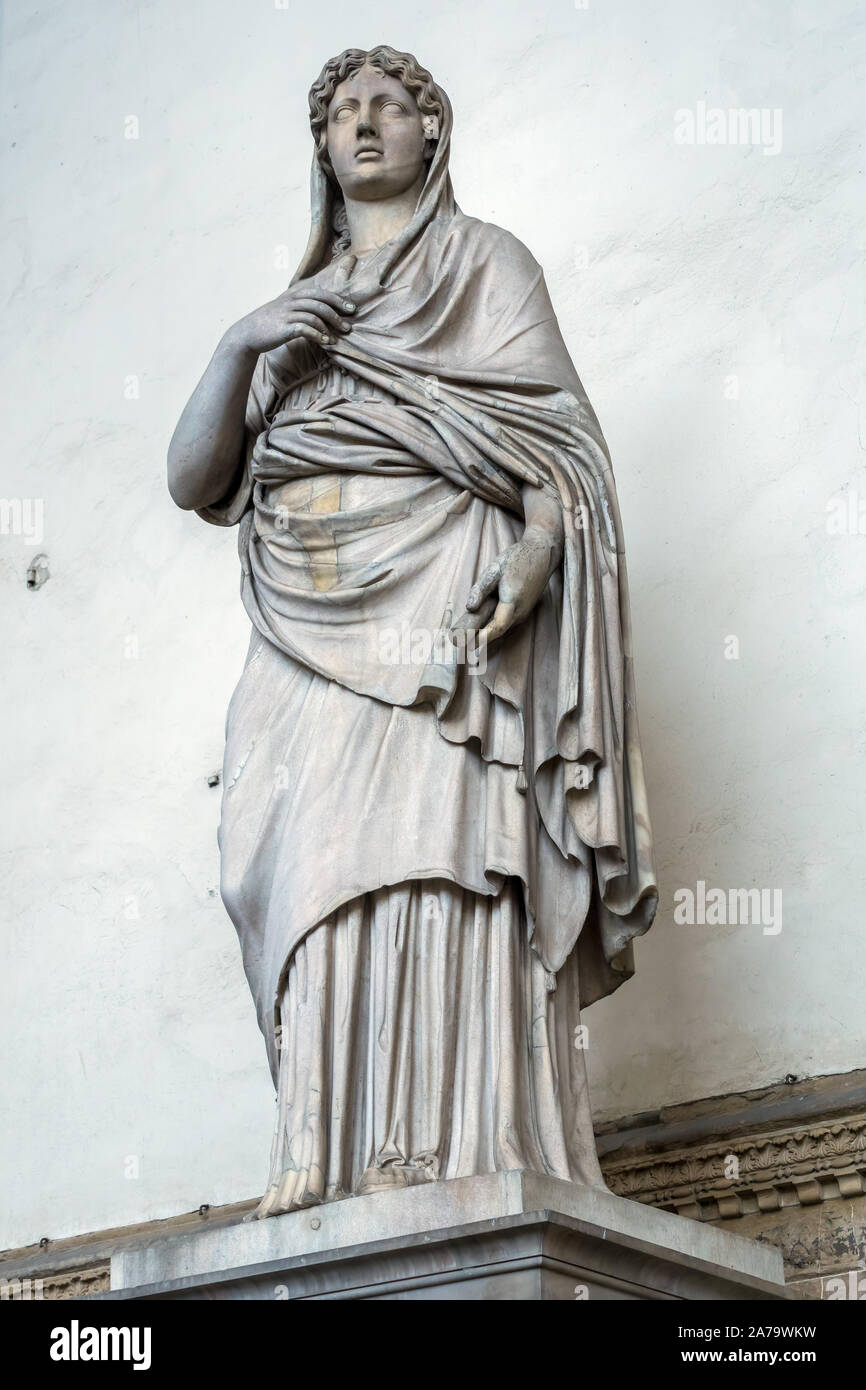 Firenze, Toscana/Italia - 19 Ottobre : Statua di Sabine, Loggia dei Lanzi, Firenze il 19 ottobre 2019 Foto Stock