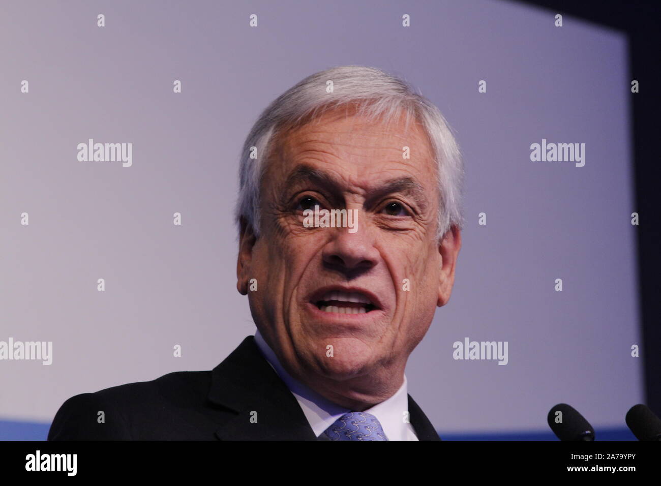 Sebastian Piñera ex presidente del Cile Foto Stock