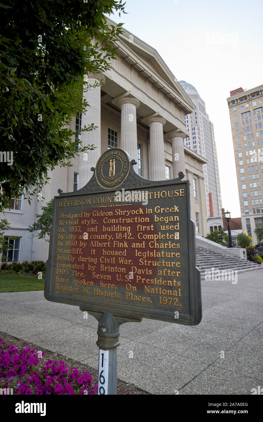 Metro Hall ex Jefferson County Courthouse building louisville kentucky NEGLI STATI UNITI Foto Stock