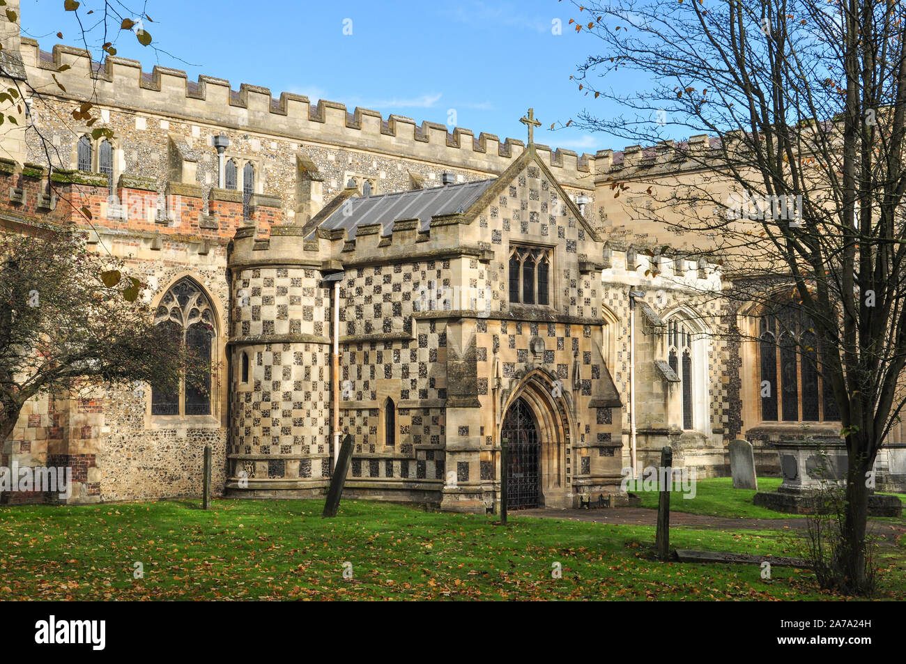 Santa Maria la Chiesa Parrocchiale, Luton, Bedfordshire, England, Regno Unito Foto Stock