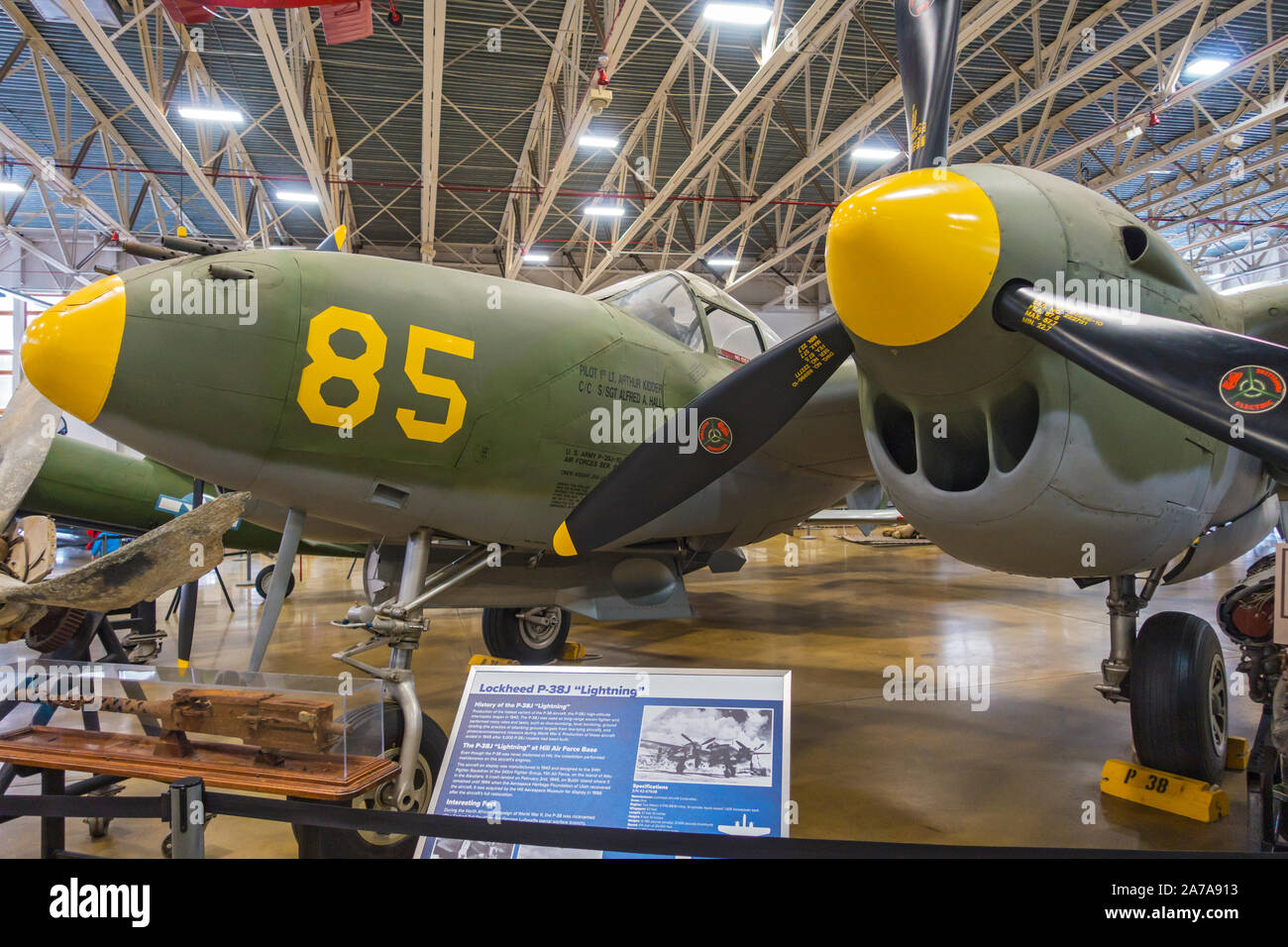Utah, Hill Air Force Base, Hill Museo Aerospaziale, Lockheed P-38J "fulmine" Foto Stock