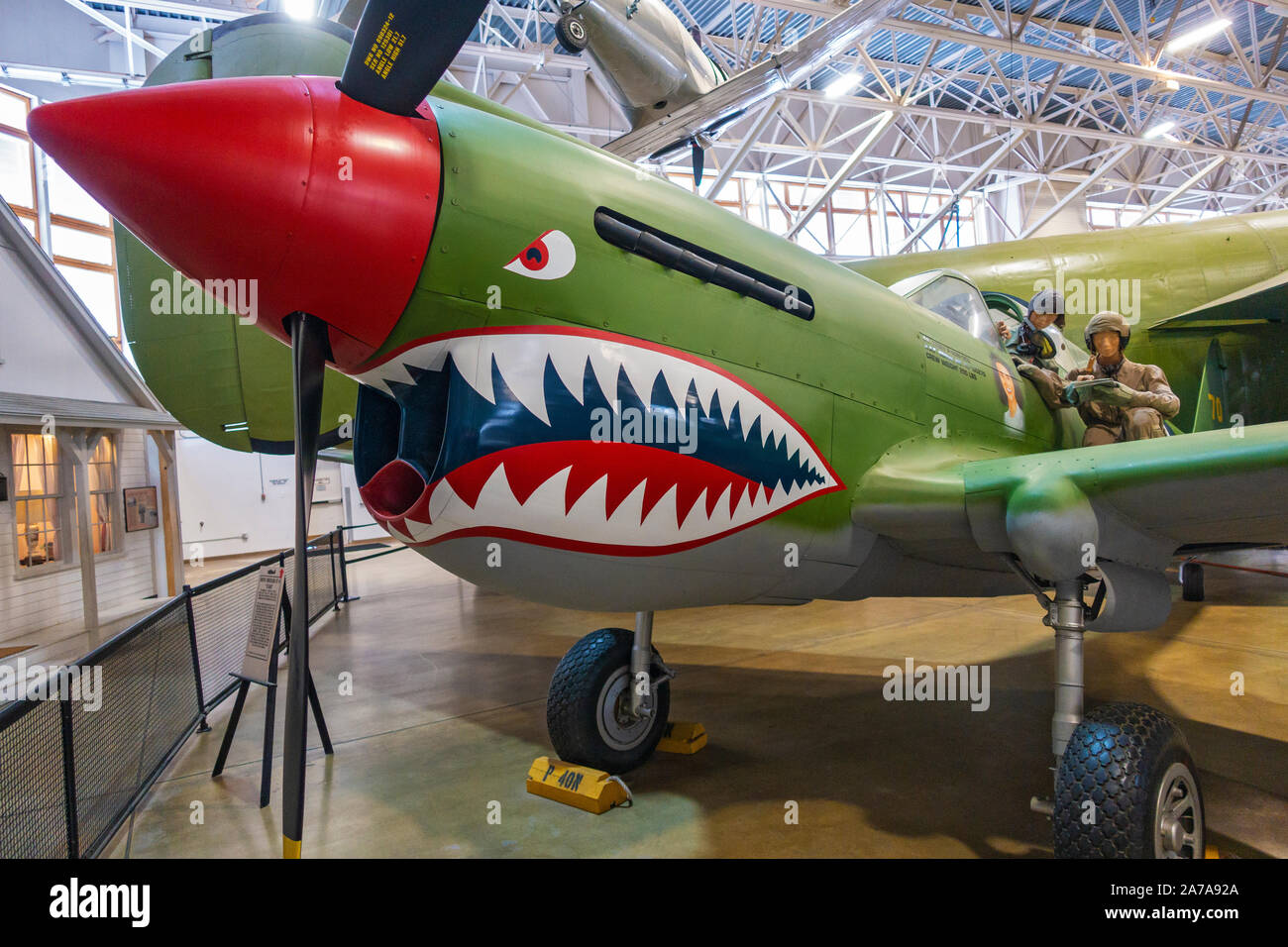 Utah, Hill Air Force Base, Hill Museo Aerospaziale, Curtiss P-40N-5-CU " Warhawk' Foto Stock