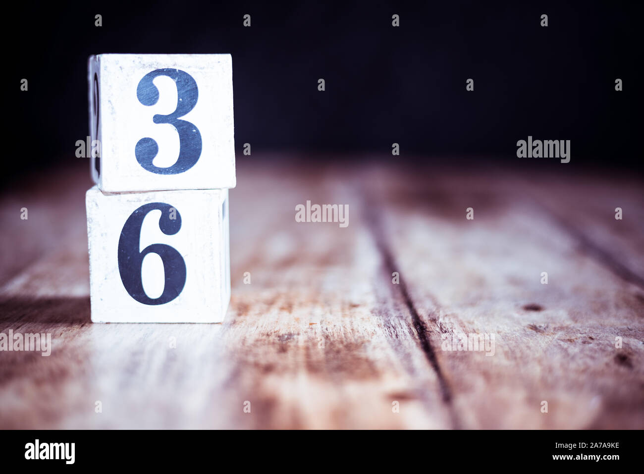 Numero 36, trenta sei, tre e sei - data, anniversario, compleanno Foto Stock