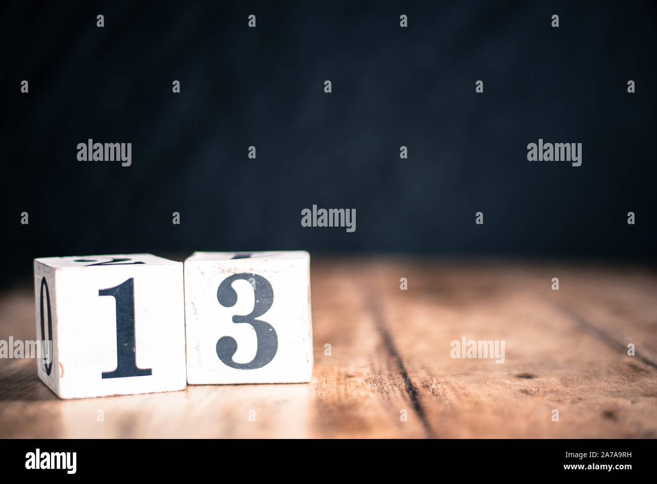 Numero 13, tredici, uno e tre - data, anniversario, compleanno Foto Stock
