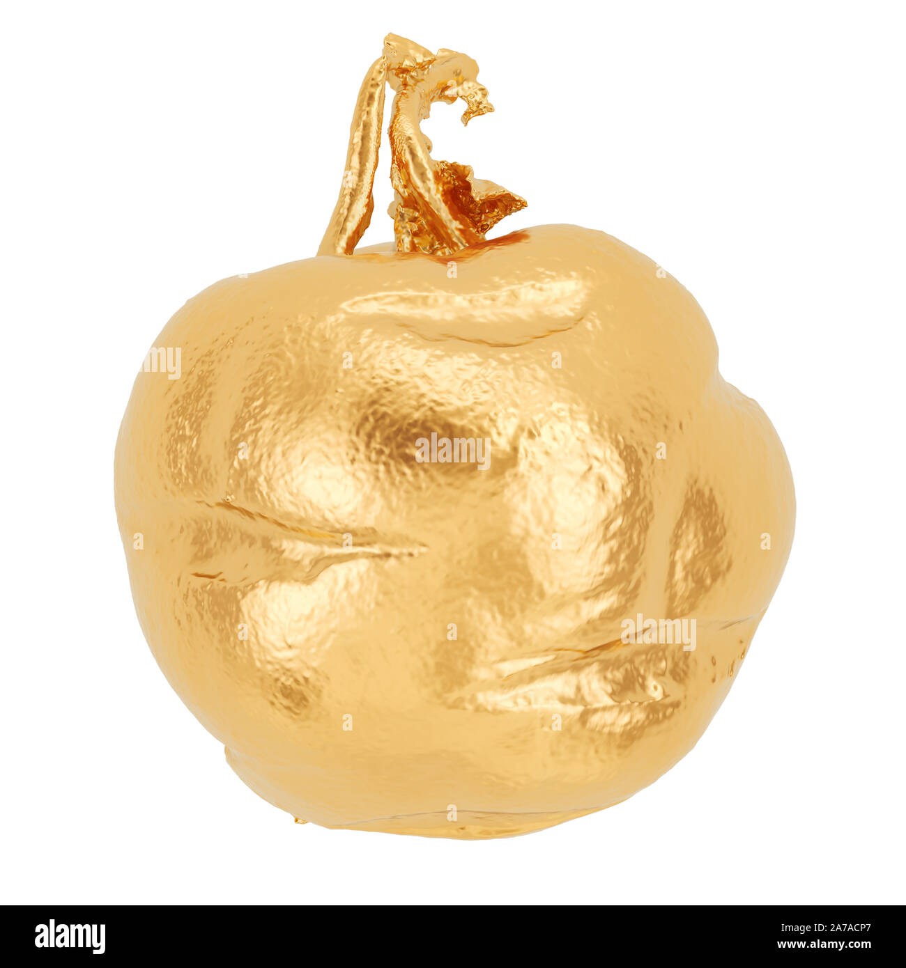 Golden cavolo rapa, rendering 3d isolati su sfondo bianco Foto Stock