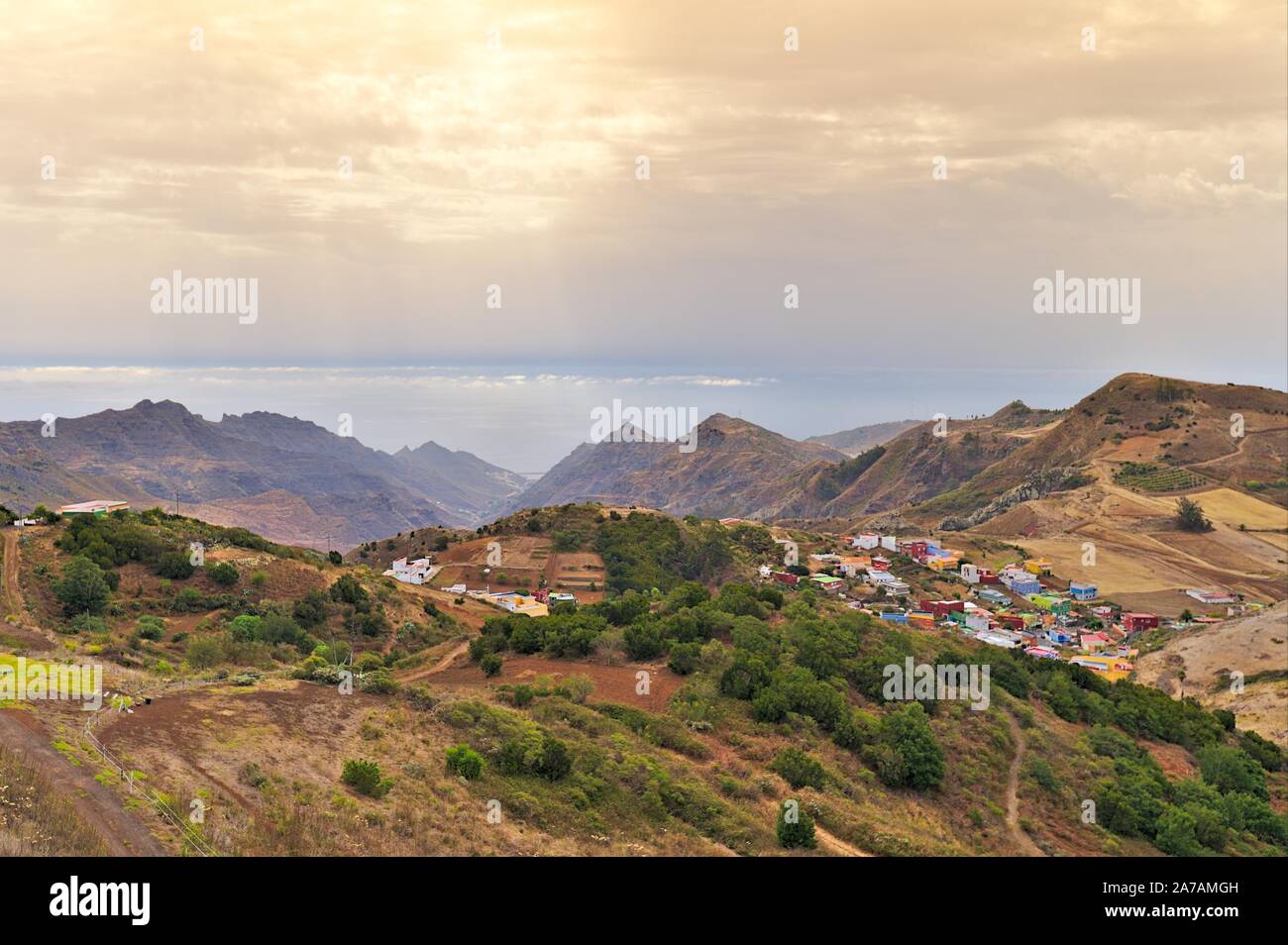 Mirador de Jardina a Tenerife in estate Foto Stock