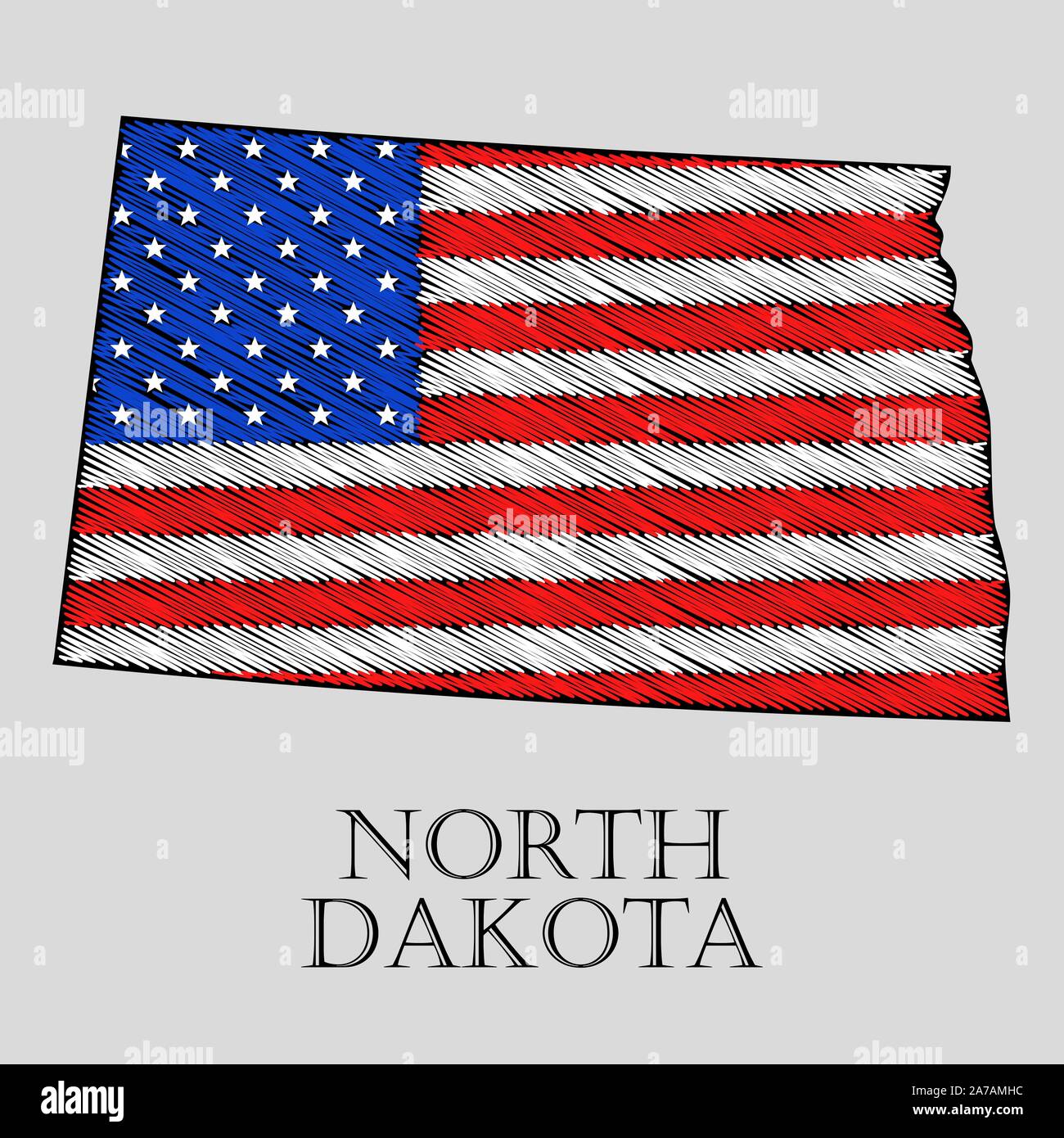 Mappa del dakota del nord immagini e fotografie stock ad alta