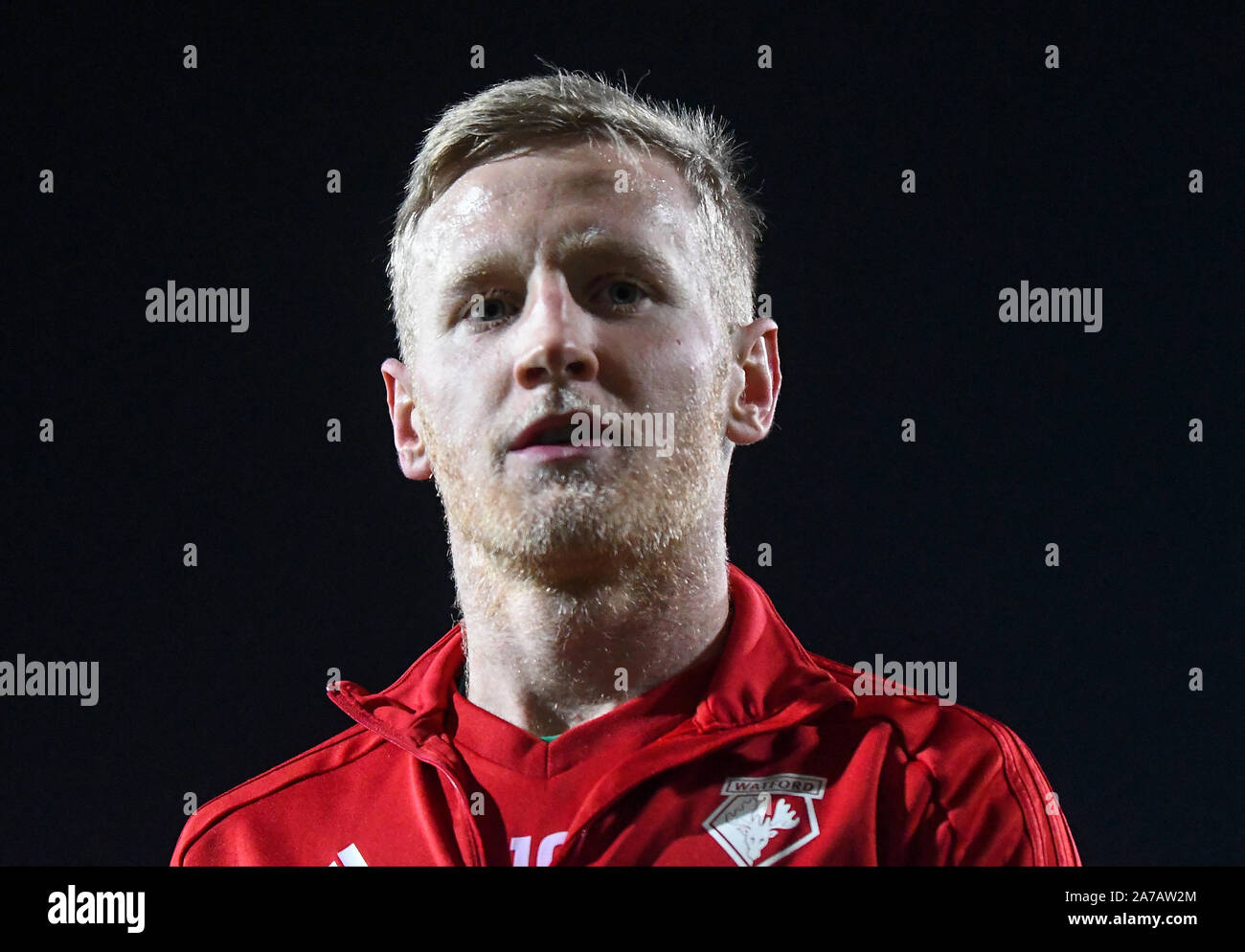 Londra, Inghilterra - 15 febbraio 2019: Hughes di Watford raffigurato prima dell'2018/19 FA Cup quinto round gioco tra il Queens Park Rangers FC e Watford FC a Loftus Road Stadium. Foto Stock