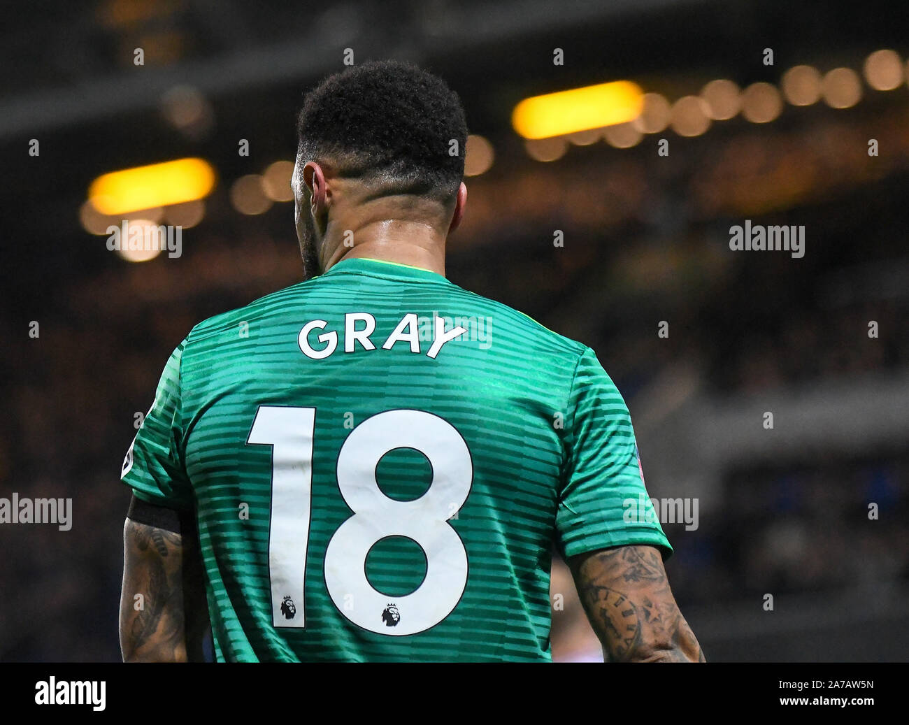 Londra, Inghilterra - 15 febbraio 2019: Andre grigio di Watford mostrato durante il 2018/19 FA Cup quinto round gioco tra il Queens Park Rangers FC e Watford FC a Loftus Road Stadium. Foto Stock