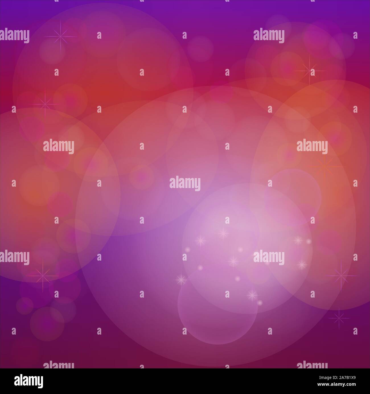 Luce astratta Bokeh sfondo con lens flare punti e sparkle stelle nel vettore viola Illustrazione Vettoriale