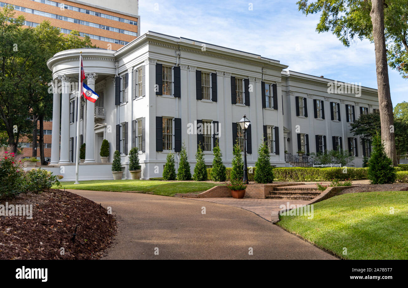 Jackson, MS / STATI UNITI D'America - 24 Ottobre 2019: Mississippi Governor Mansion Foto Stock