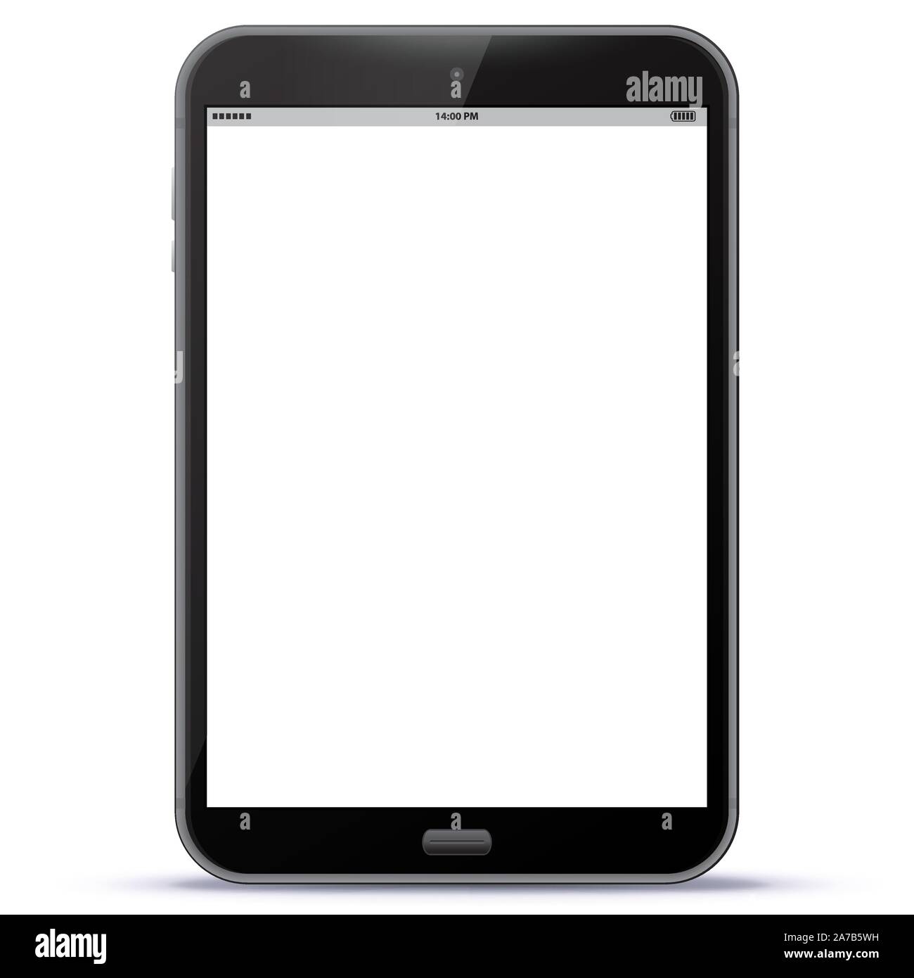 Nero Computer tablet disegnati a mano illustrazione vettoriale. Illustrazione Vettoriale