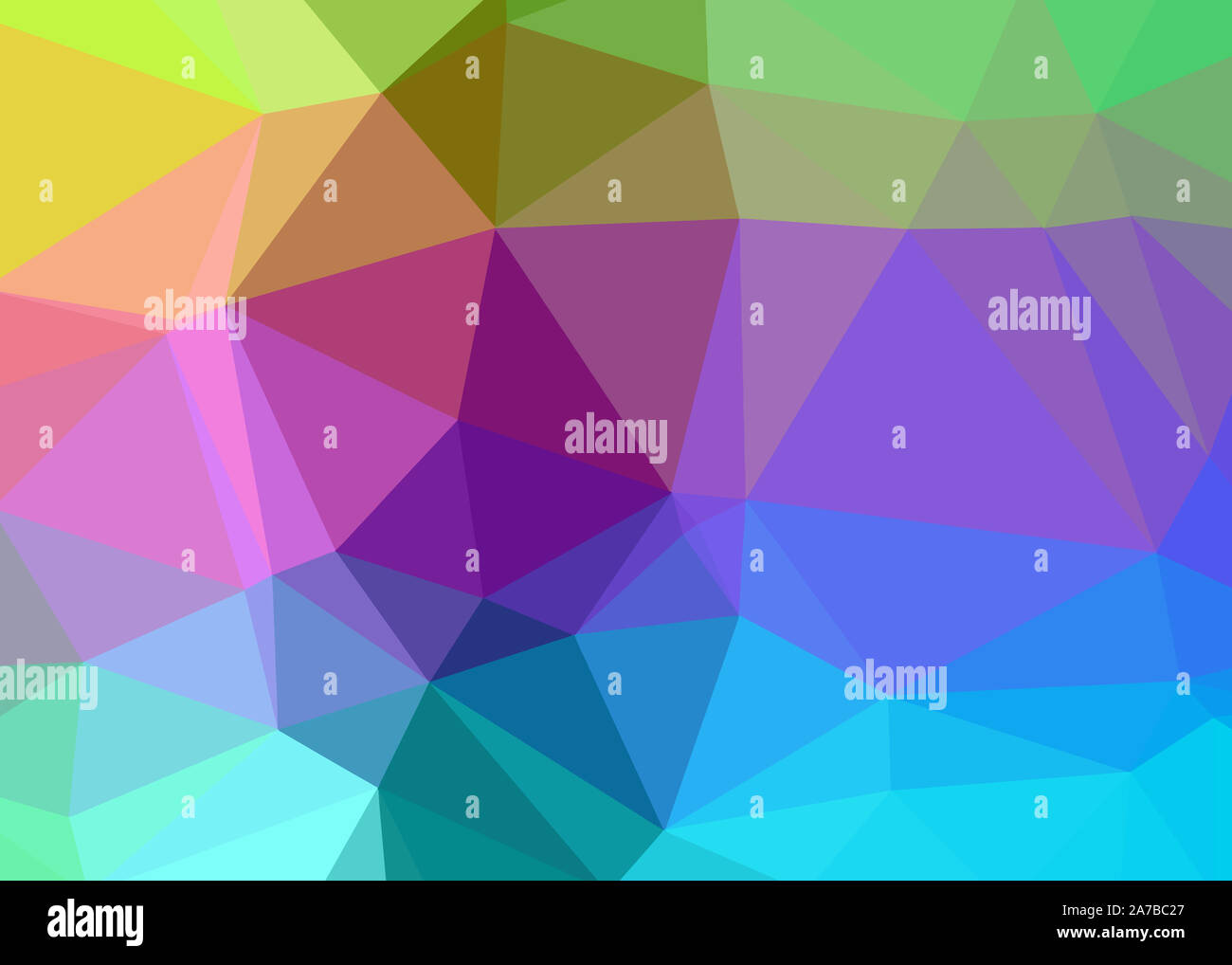 Colorato tema sfondo astratto di triangoli colorati trianglify bellissimo modello semplice design illustrazione sfondo texture Foto Stock