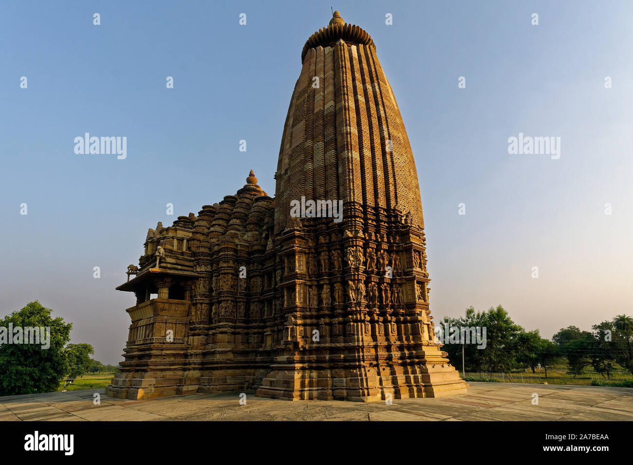 Vamana tempio indù, Khajuraho Foto Stock