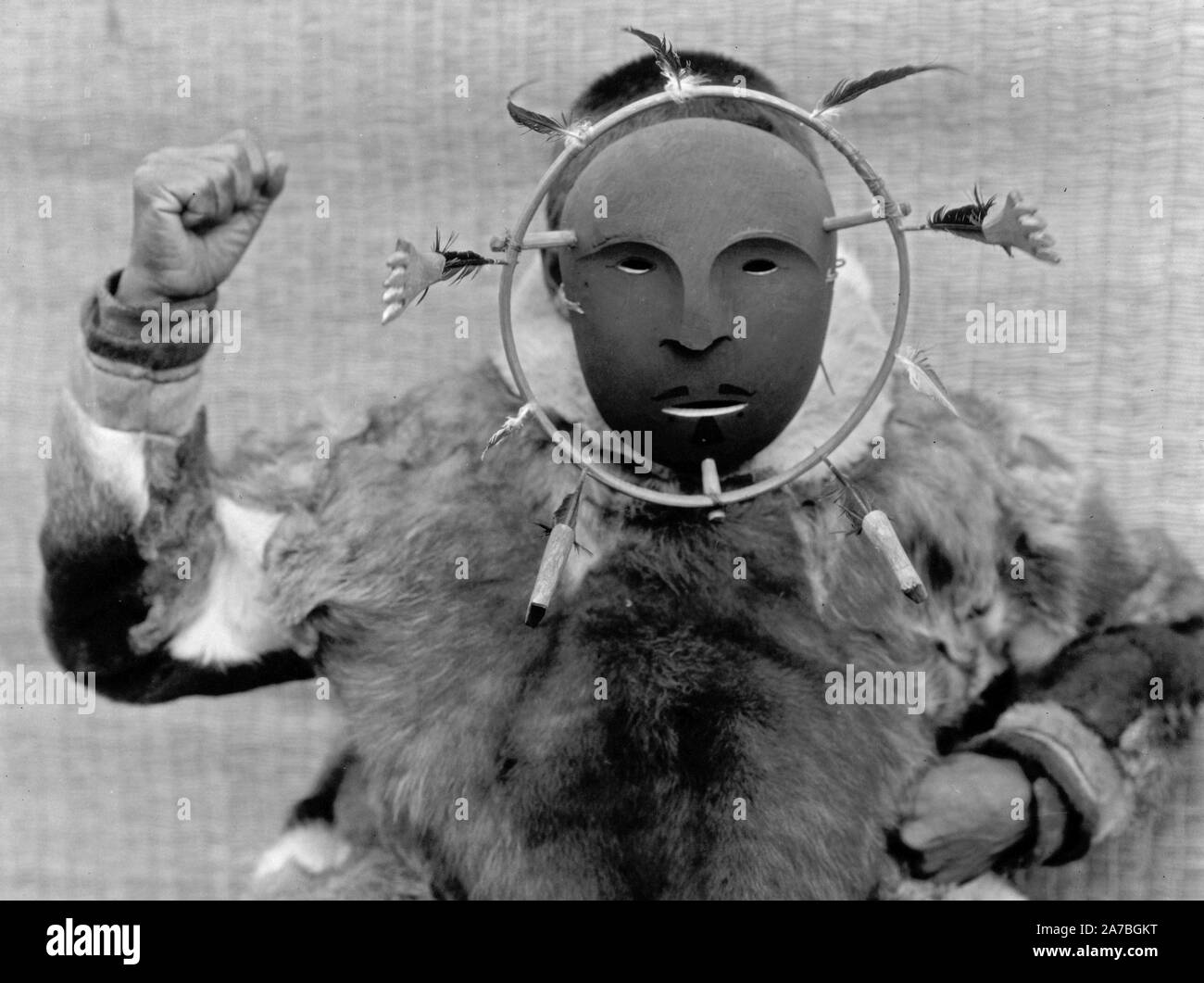 Edward S. Curits nativi indiani americani - maschera cerimoniale--Nunivak ca. 1929 Foto Stock