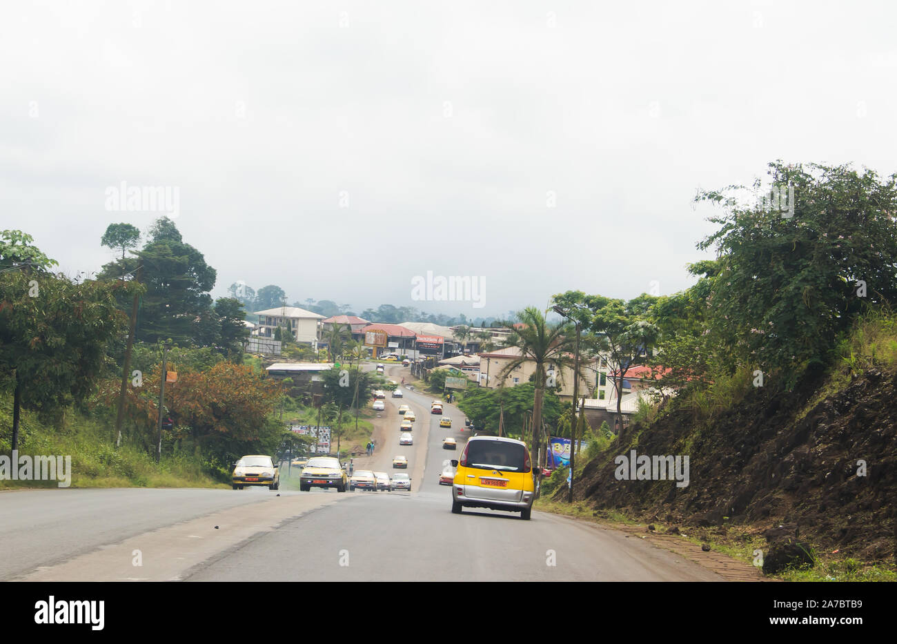Strade di Camerun, area Sud Ovest, cosiddetto Ambazonia terra Foto Stock