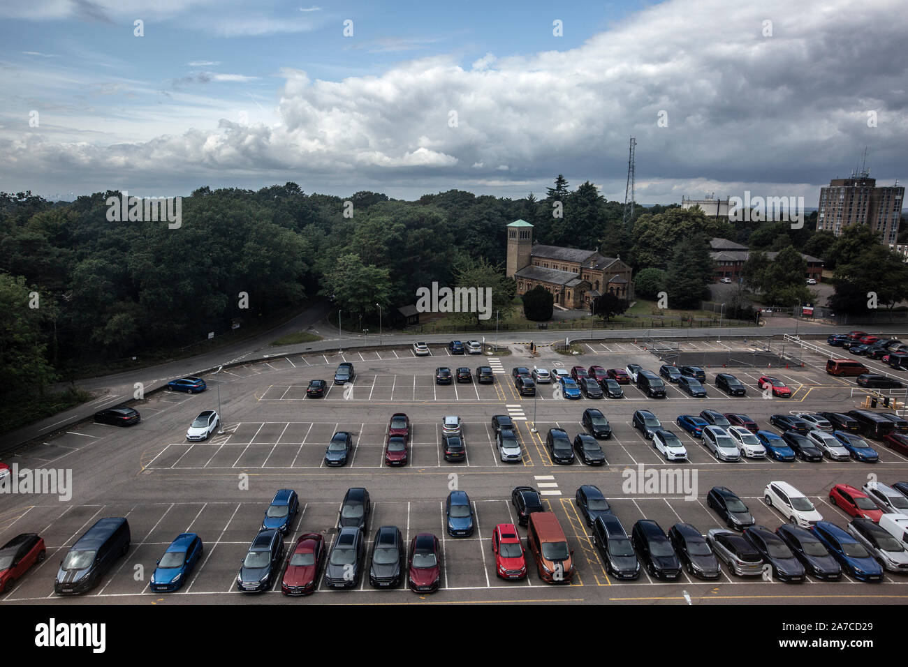 Il vicino uffici vuoti al gigante auto Ford UK Warley sede in Brentwood, Essex, dove i costruttori di automobili si sono basati per oltre cinquant'anni. Foto Stock