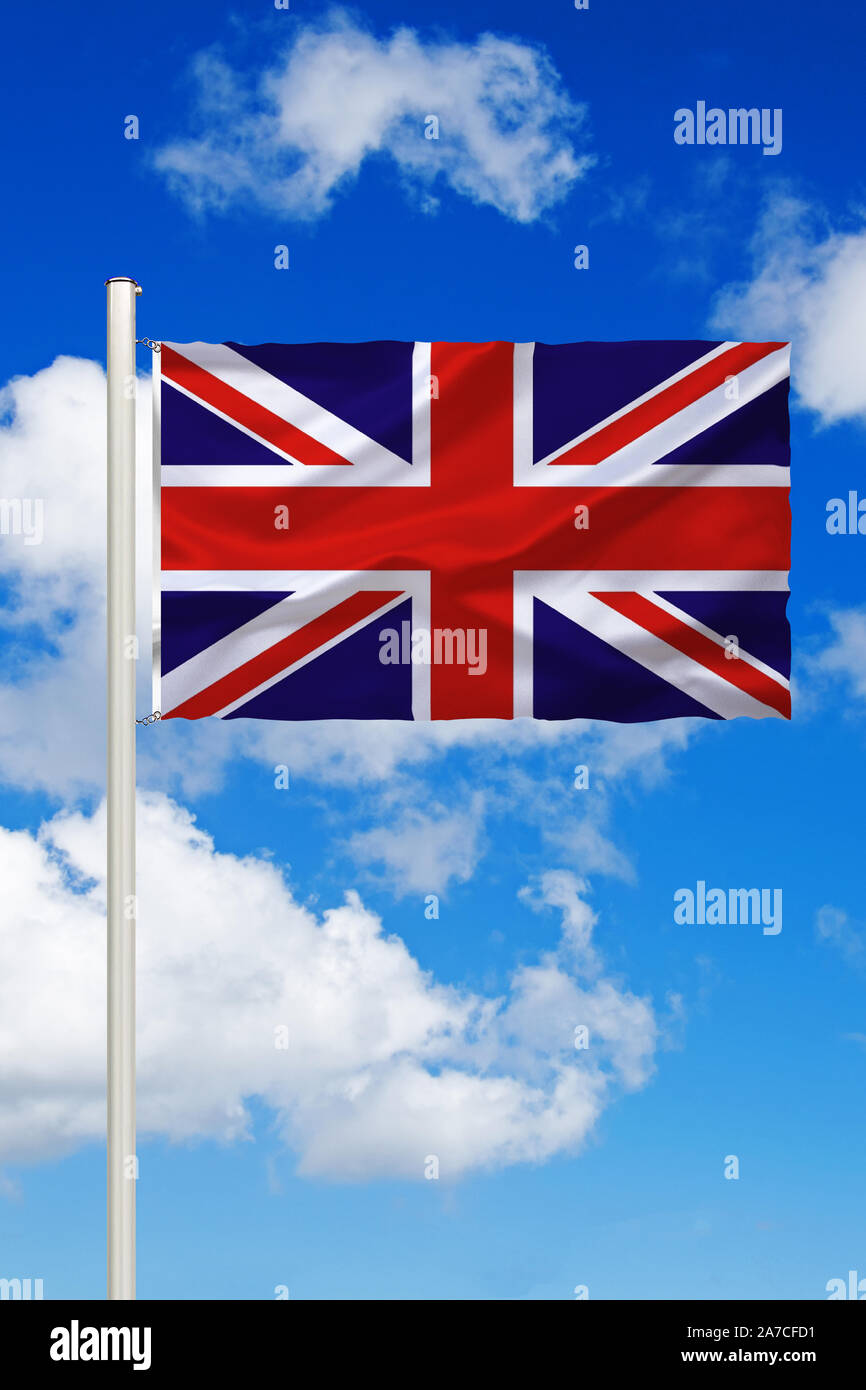 Fotomontage, Flagge von Grossbritannien, UK, Inghilterra, Foto Stock