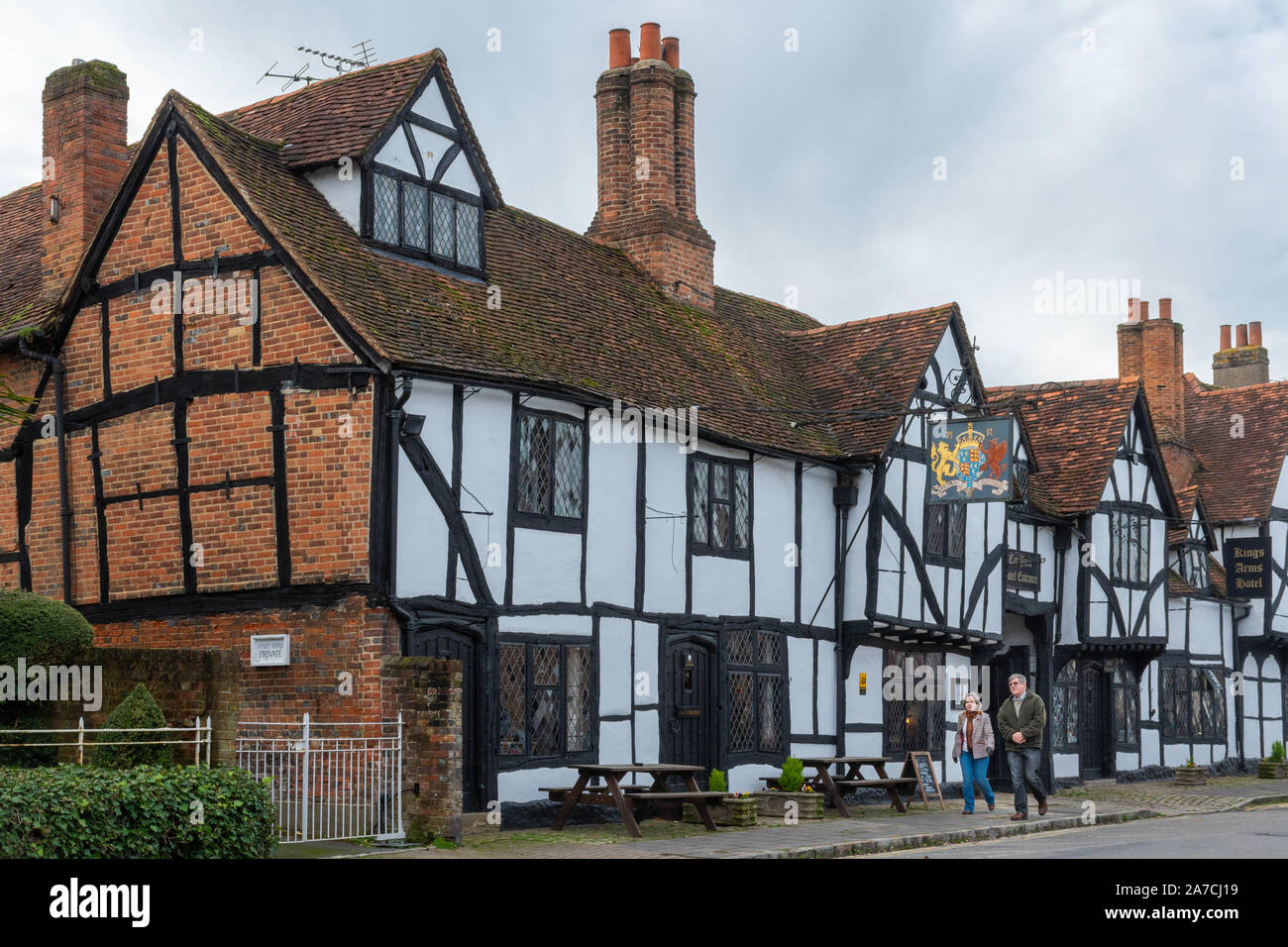 Kings Arms Hotel sulla strada alta in Amersham Città Vecchia, Buckinghamshire, UK Foto Stock