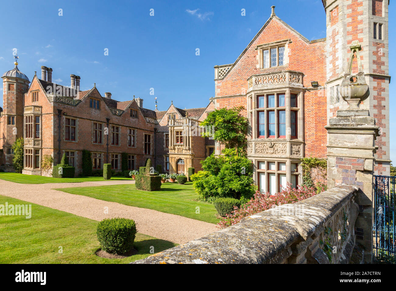 Charlecote Park, un sedicesimo secolo country house nel Warwickshire, Inghilterra, Regno Unito Foto Stock