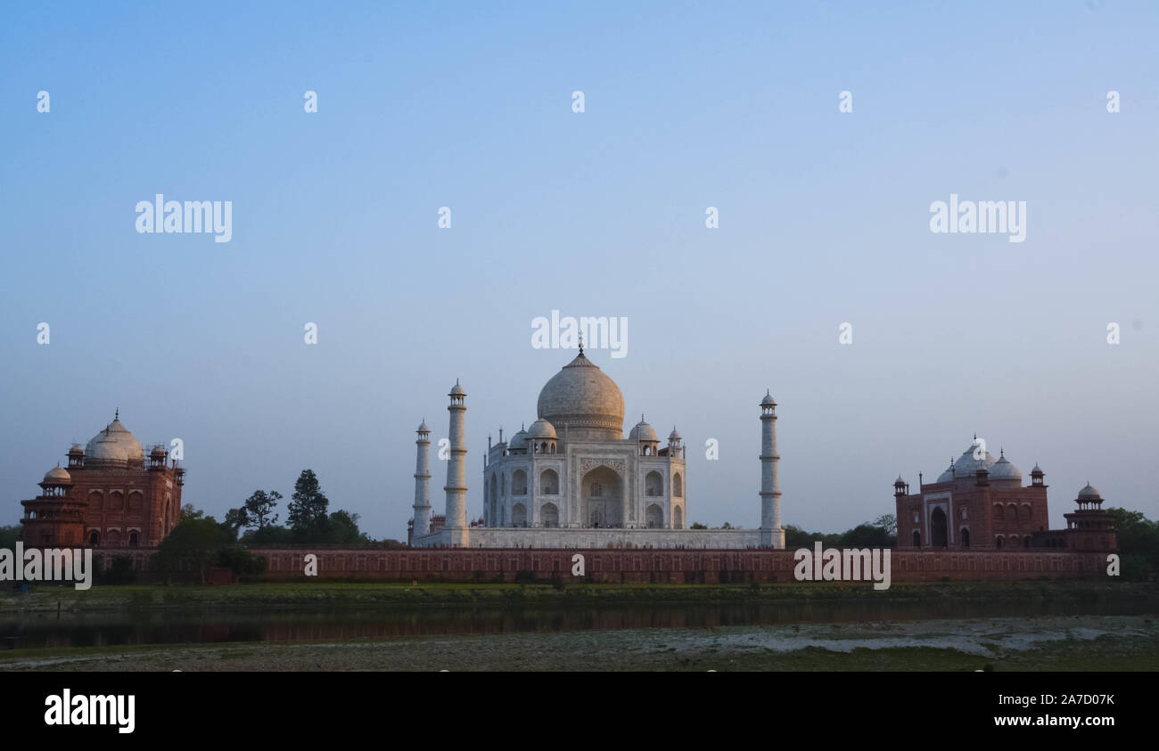 Taj Mahal al tramonto Foto Stock