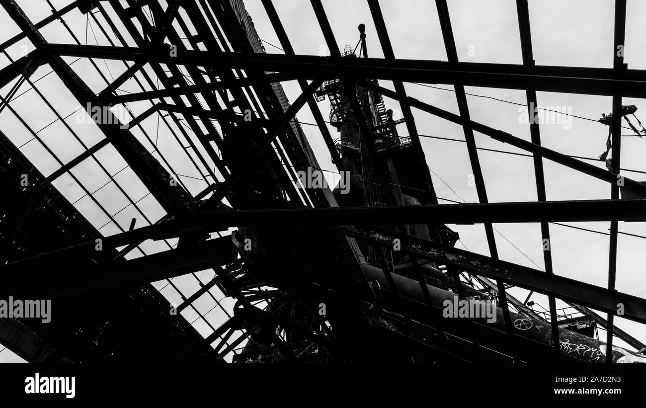 Urbex, la vecchia fabbrica di rubare, Belgio Foto Stock