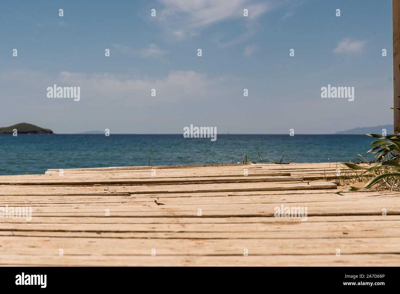 Agios Petros spiaggia di Andros isola in una giornata di sole, Cicladi Grecia Foto Stock