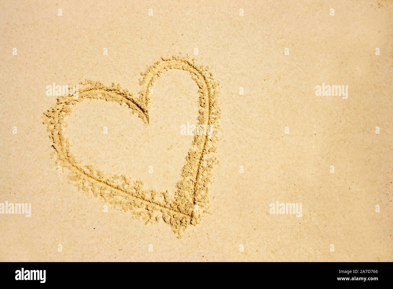 Herz im sabbia, Strand, Foto Stock