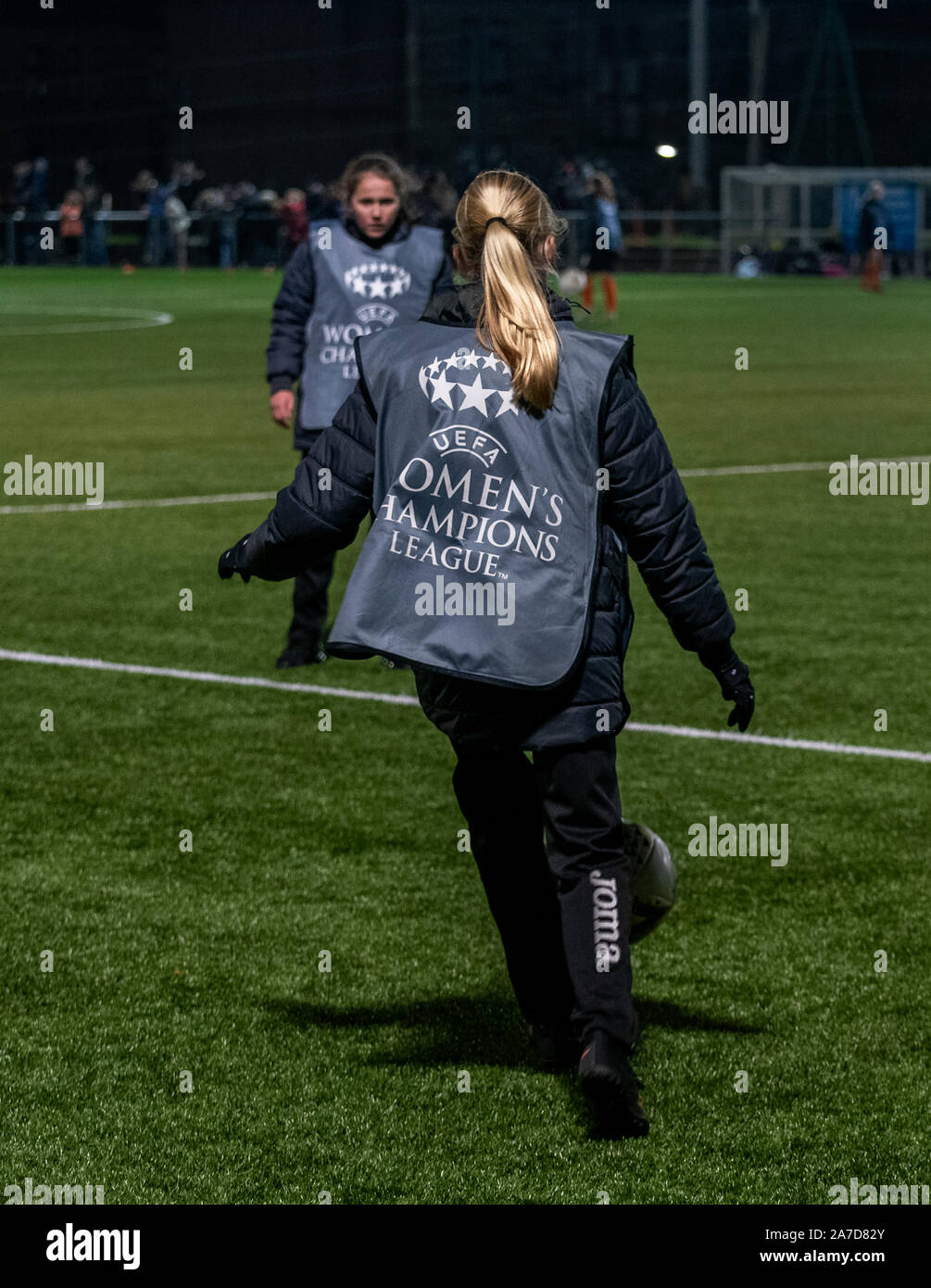 Glasgow, Scotland, Regno Unito. 31 ottobre 2019: una donna Champions League Round di 16 tra Glasgow City e Brondby SE. Città ha vinto il gioco. Foto Stock