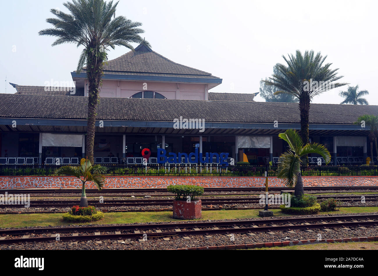 Bandung Stazione ferroviaria occidentale di Giava, in Indonesia Foto Stock
