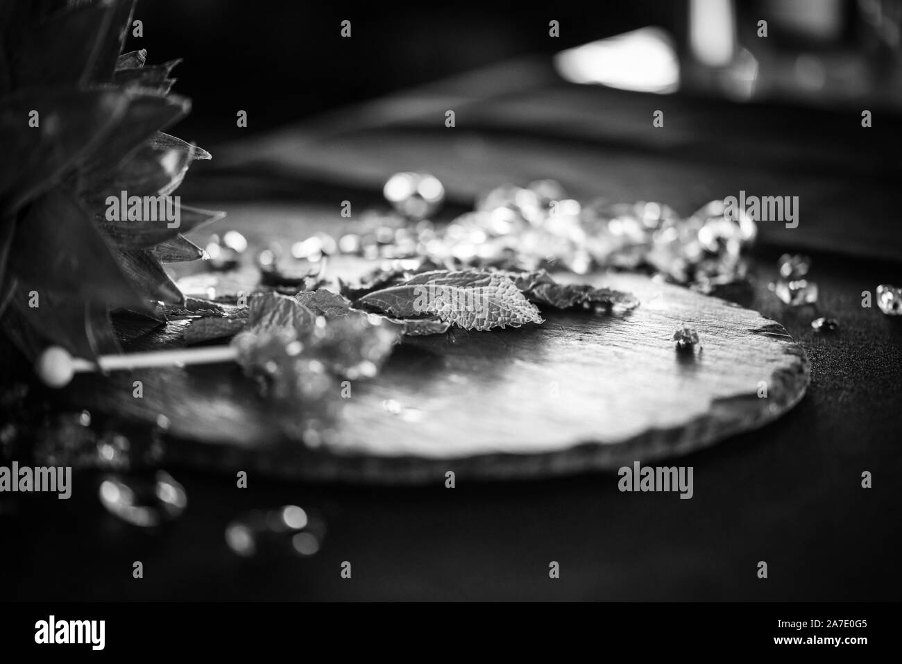 Gustosi piatti fatti in casa di limonata ananas con miele Foto Stock