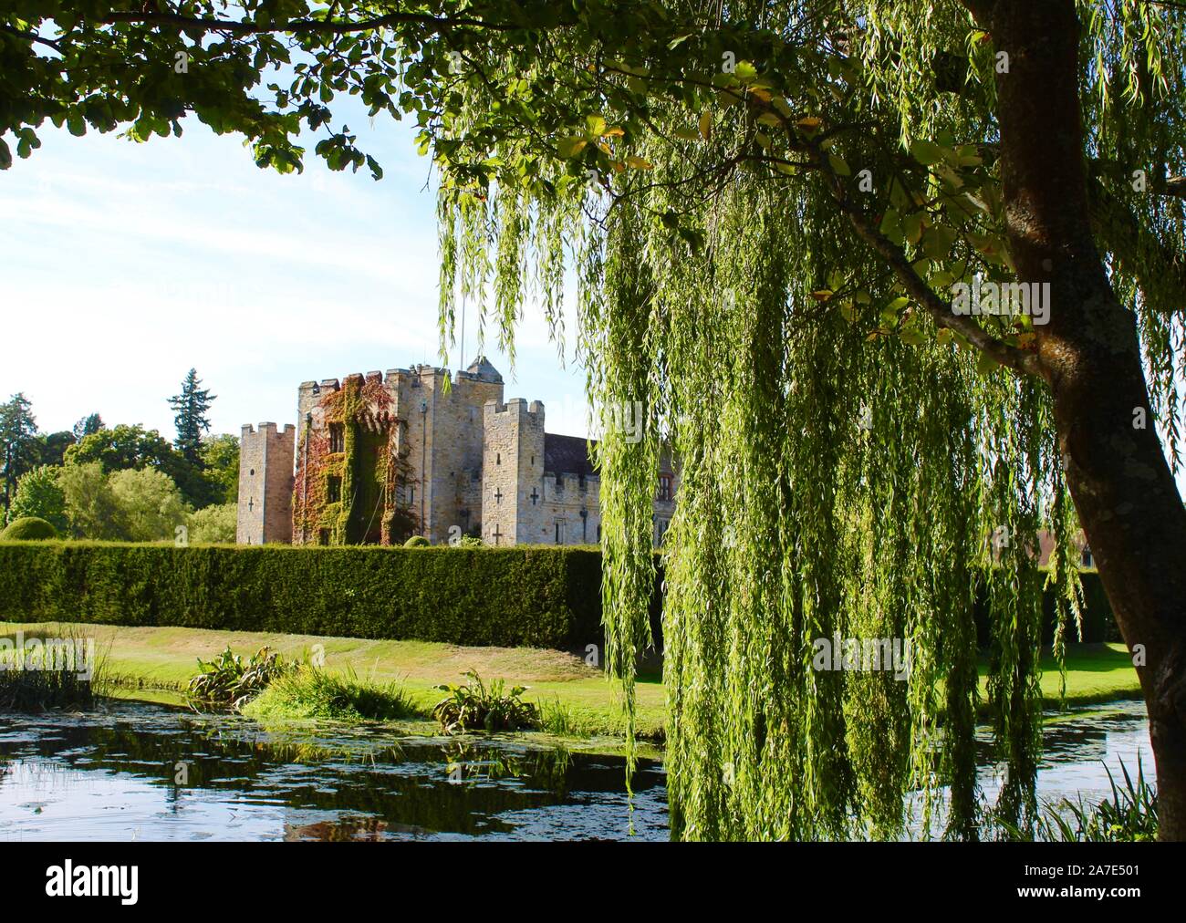 Vista del castello di Hever Foto Stock