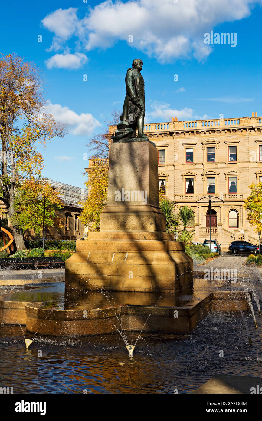 Hobart Australia / il Sir John Franklin monumento di Franklin Square, Hobart Tasmania. Foto Stock