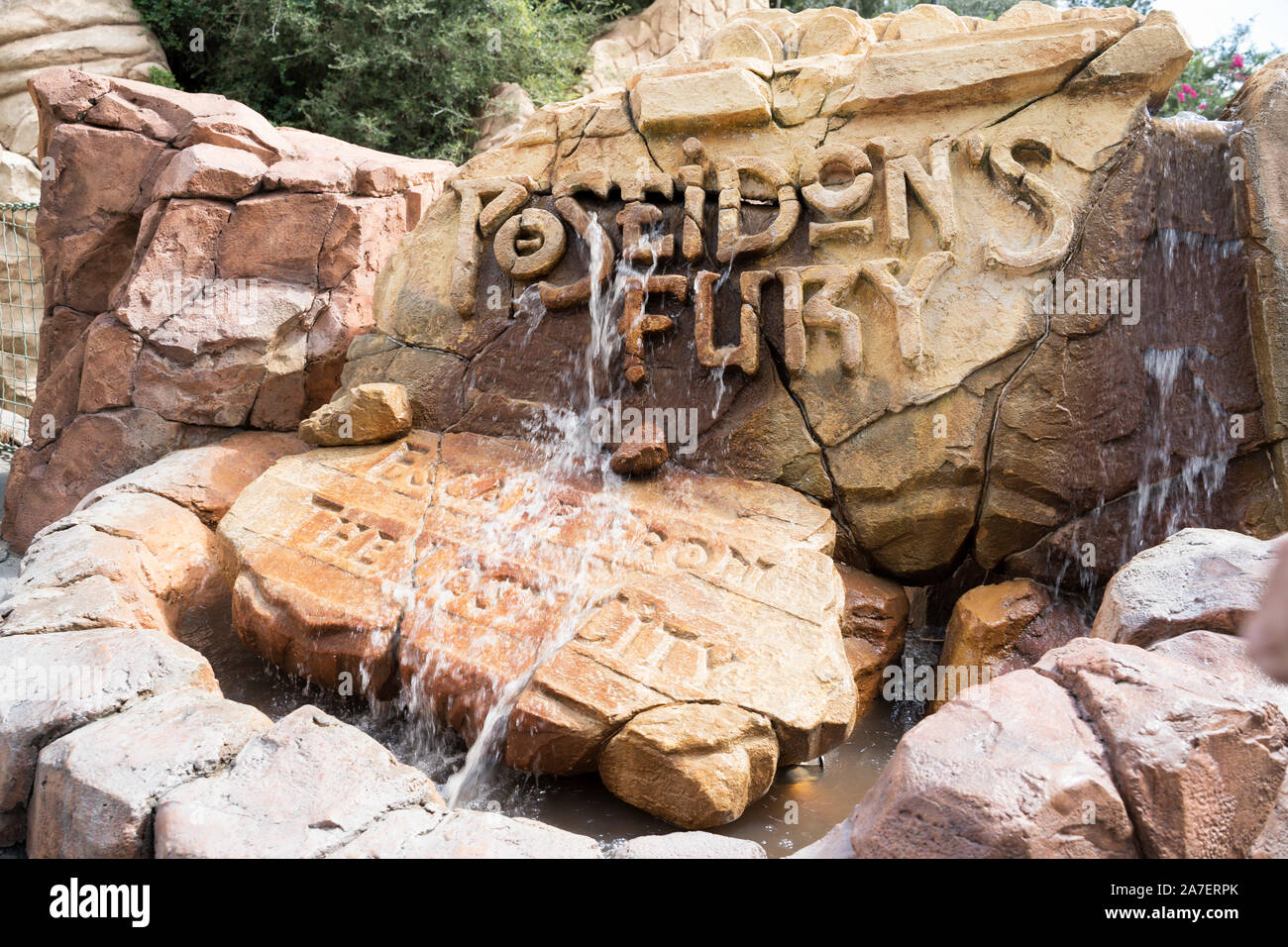 Poseidon la furia al continente perduto, Isole di avventura, Universal Studios, Orlando, Florida, Stati Uniti d'America Foto Stock