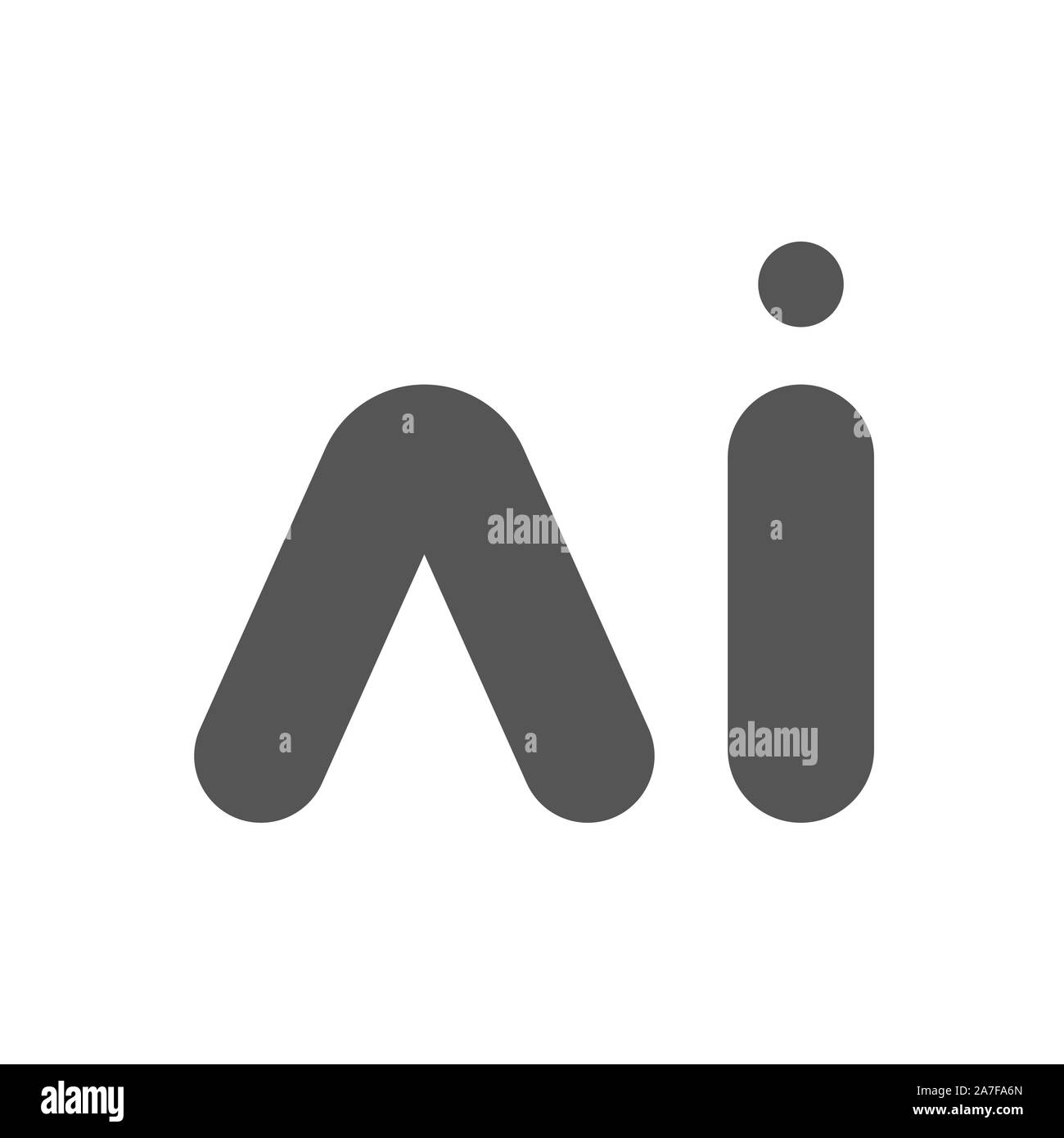 Lettera ai Intelligenza Artificiale illustrazione vettoriale. EPS 10 Illustrazione Vettoriale