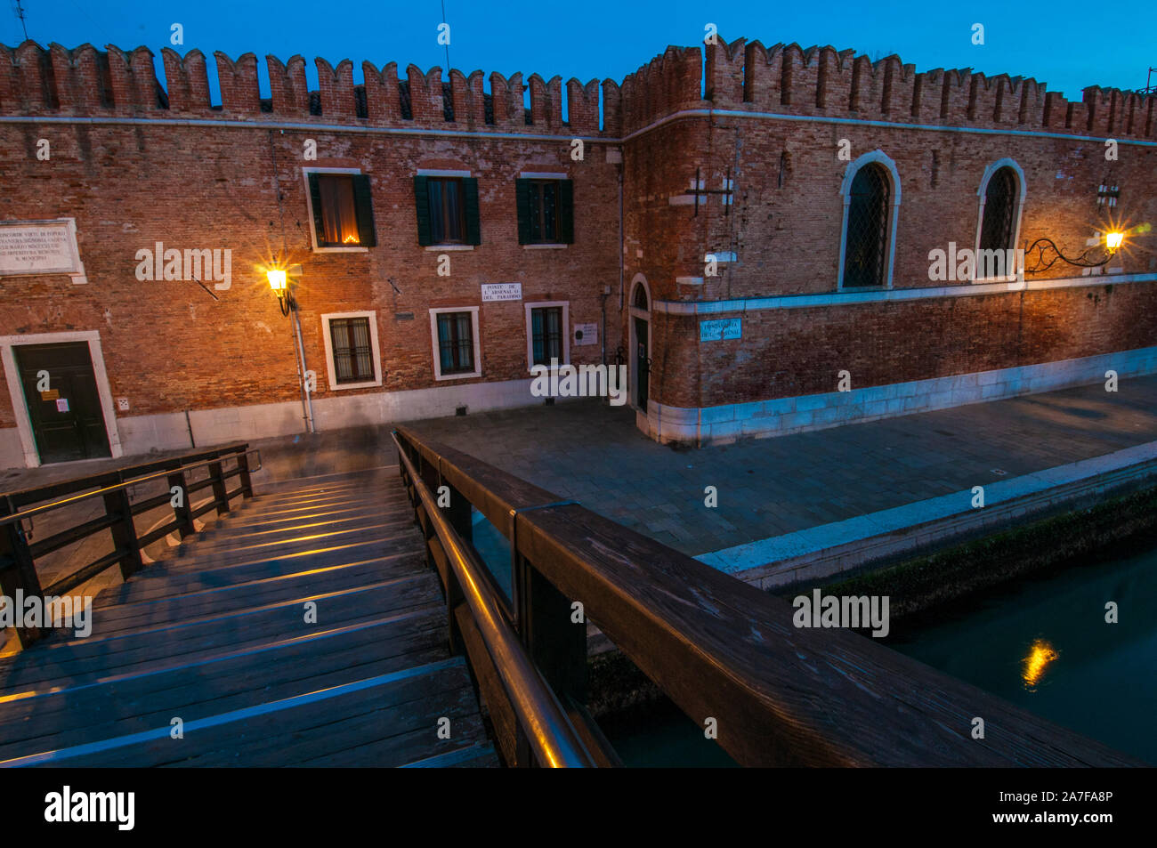 Ponte in Isola Venezia Italia - I ponti dell'isola di Venezia Foto Stock