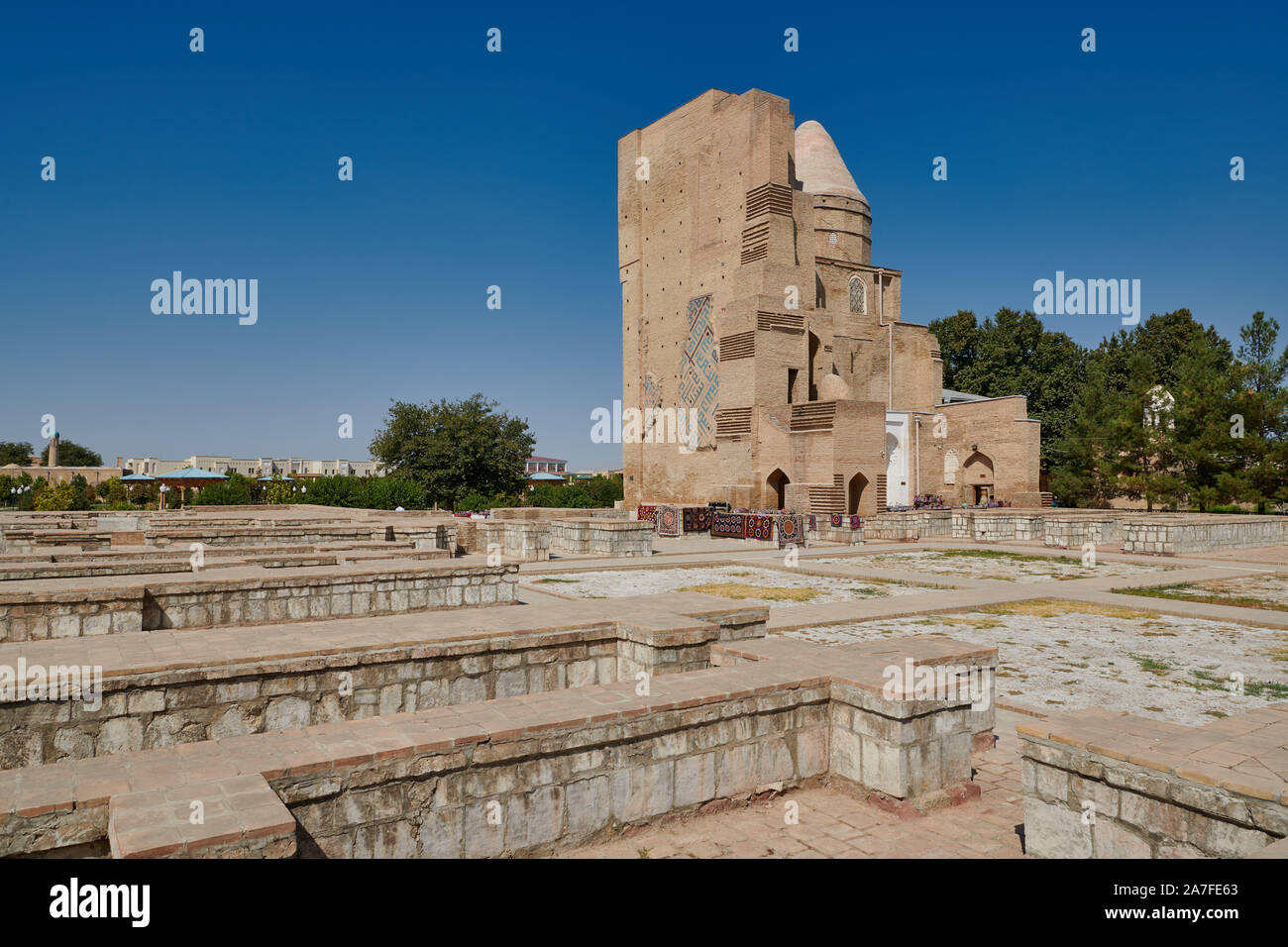 Tomba di Jehangir, Timur è più anziano e figlio prediletto, Hazrat-ho Imam complessa, Dorus Saodat complessa, Shahrisabz, Uzbekistan in Asia centrale Foto Stock