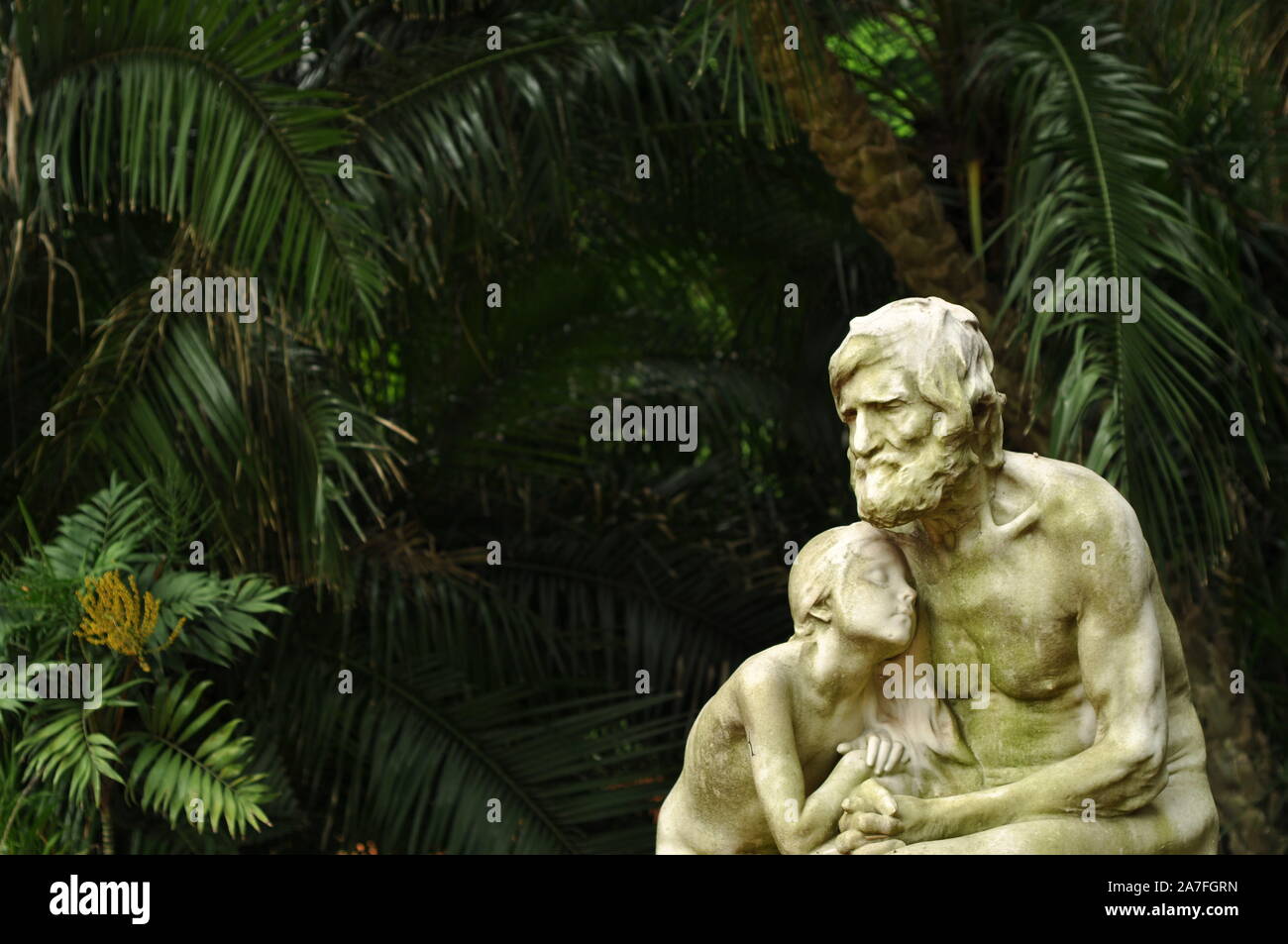 Sculture e il giardino Foto Stock