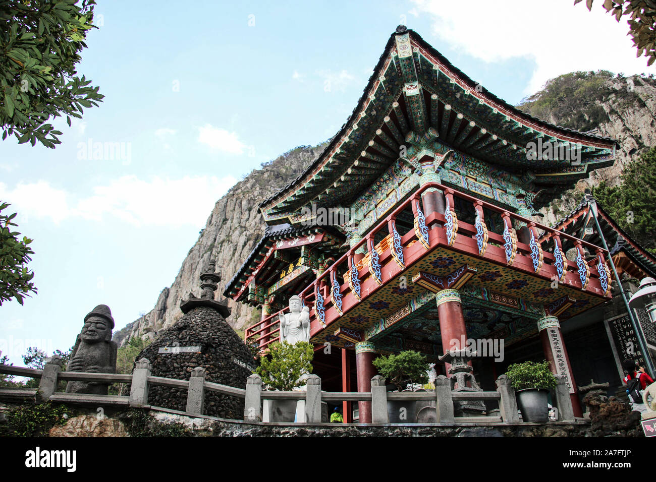 JEJU Island, Corea del Sud - 15 ottobre 2019: Bomunsa tempio buddista, Jeju Island, Corea del Sud Foto Stock