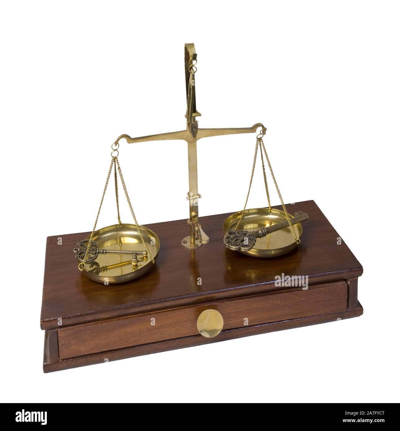 Antiche Chiavi complesse su una scala - percorso incluso Foto Stock