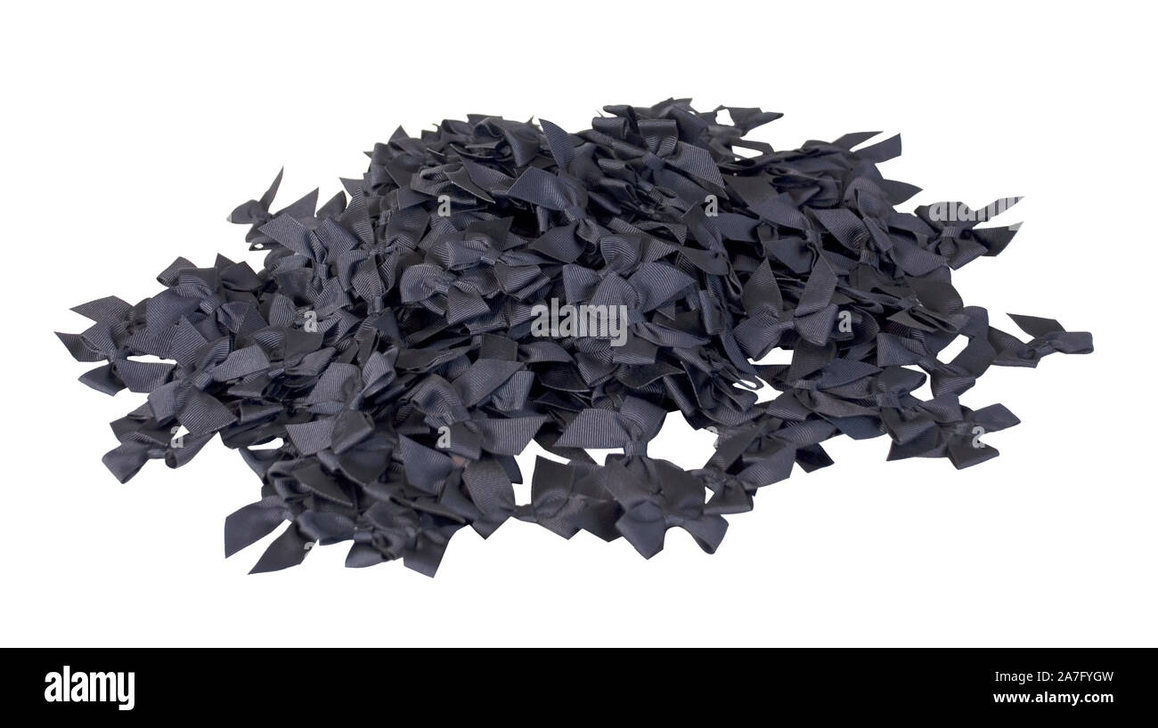 Pila di fiocchi nero - percorso incluso Foto Stock