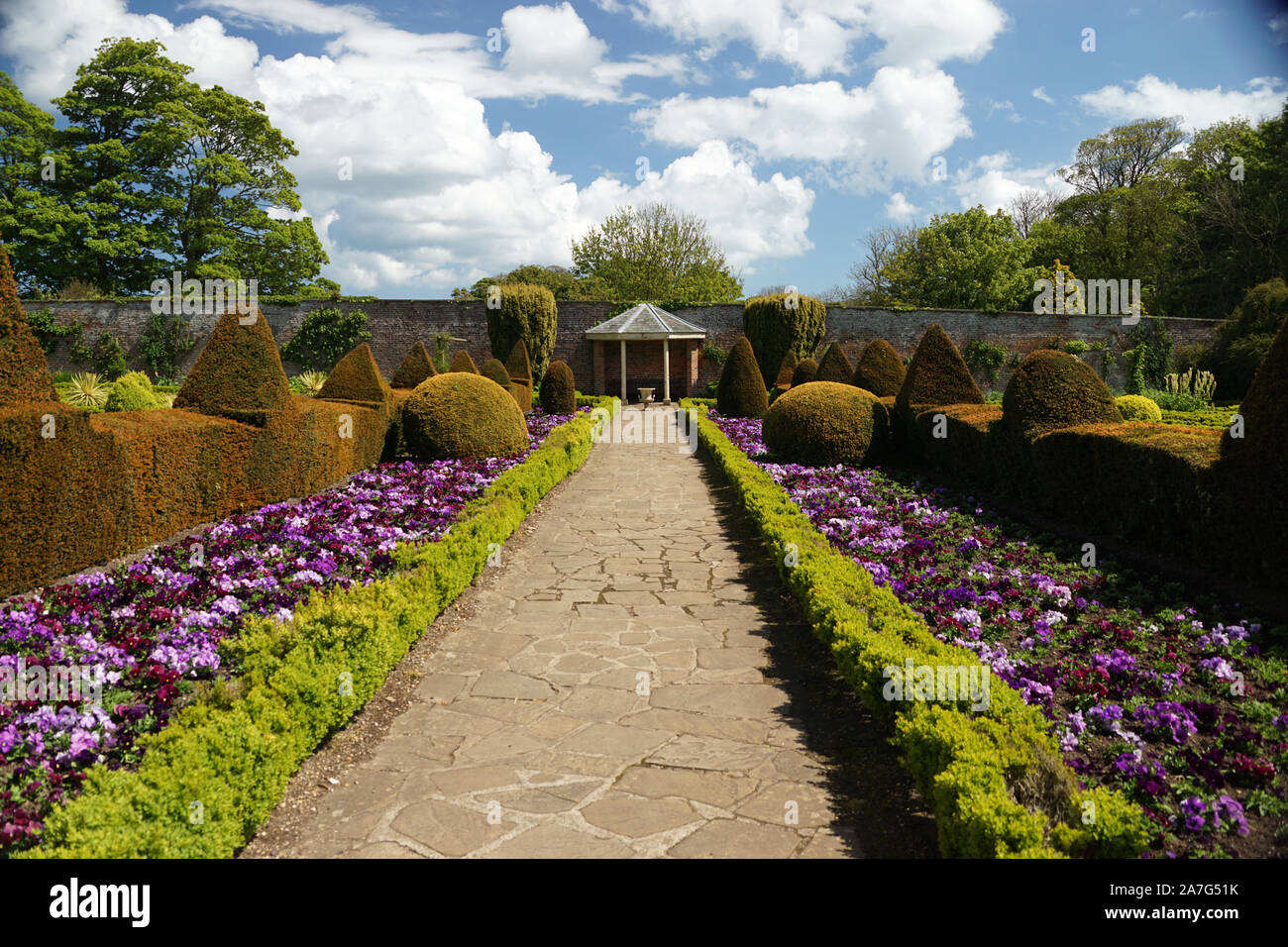 Sewerby Hall, Yorkshire, walled garden Foto Stock